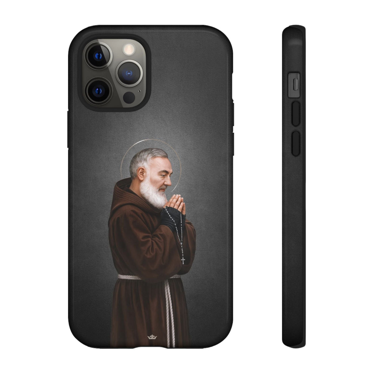 St. Padre Pio Hard Phone Case (Dark) Copyright VENXARA