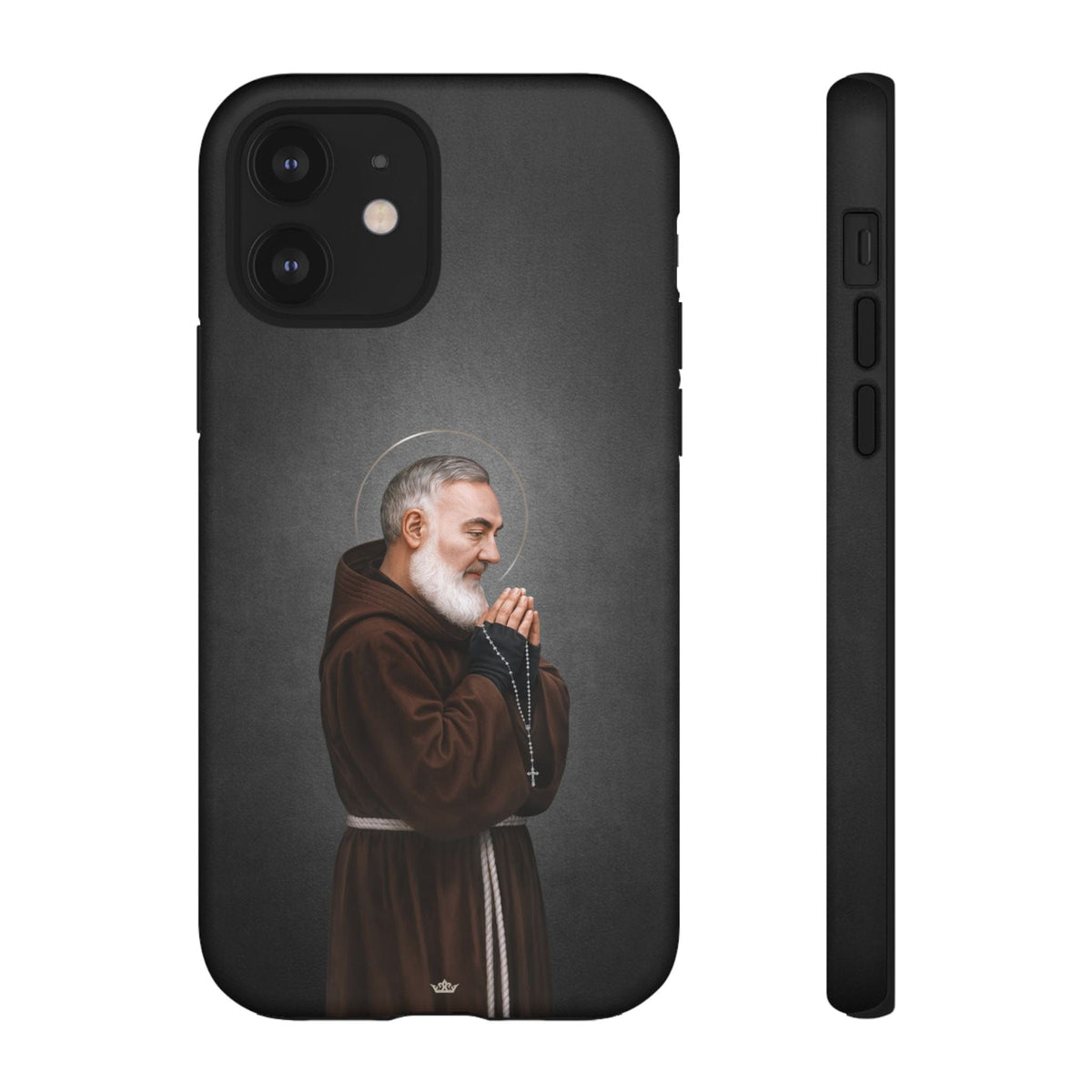 St. Padre Pio Hard Phone Case (Dark) Copyright VENXARA