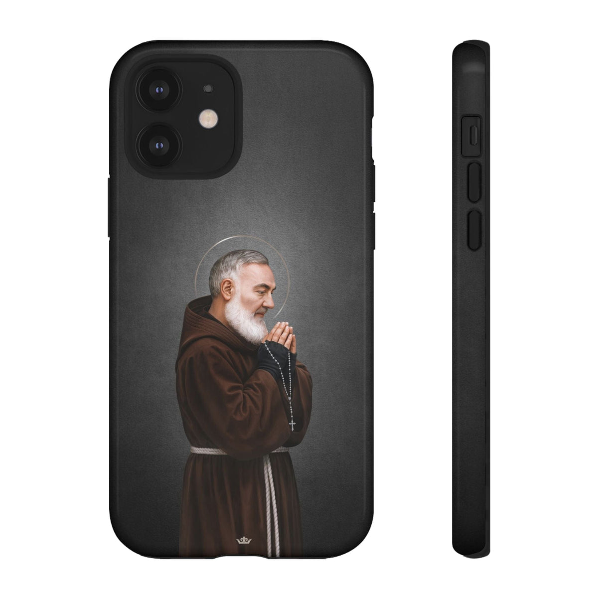 St. Padre Pio Hard Phone Case (Dark) Copyright VENXARA