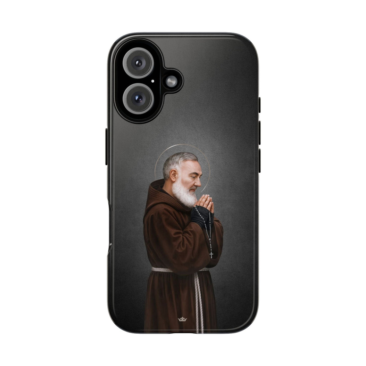St. Padre Pio Hard Phone Case (Dark) Copyright VENXARA