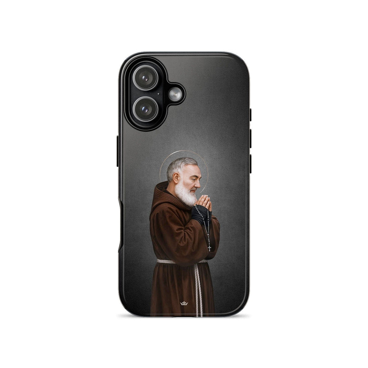 St. Padre Pio Hard Phone Case (Dark) Copyright VENXARA