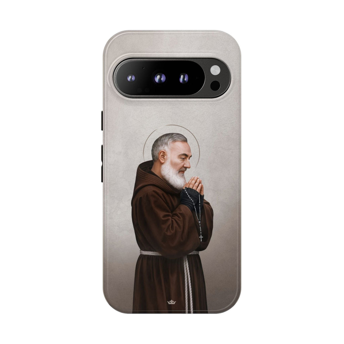 St. Padre Pio Hard Phone Case (Light) Copyright VENXARA