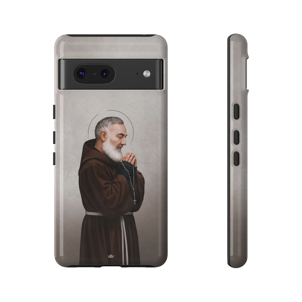 St. Padre Pio Hard Phone Case (Light) Copyright VENXARA