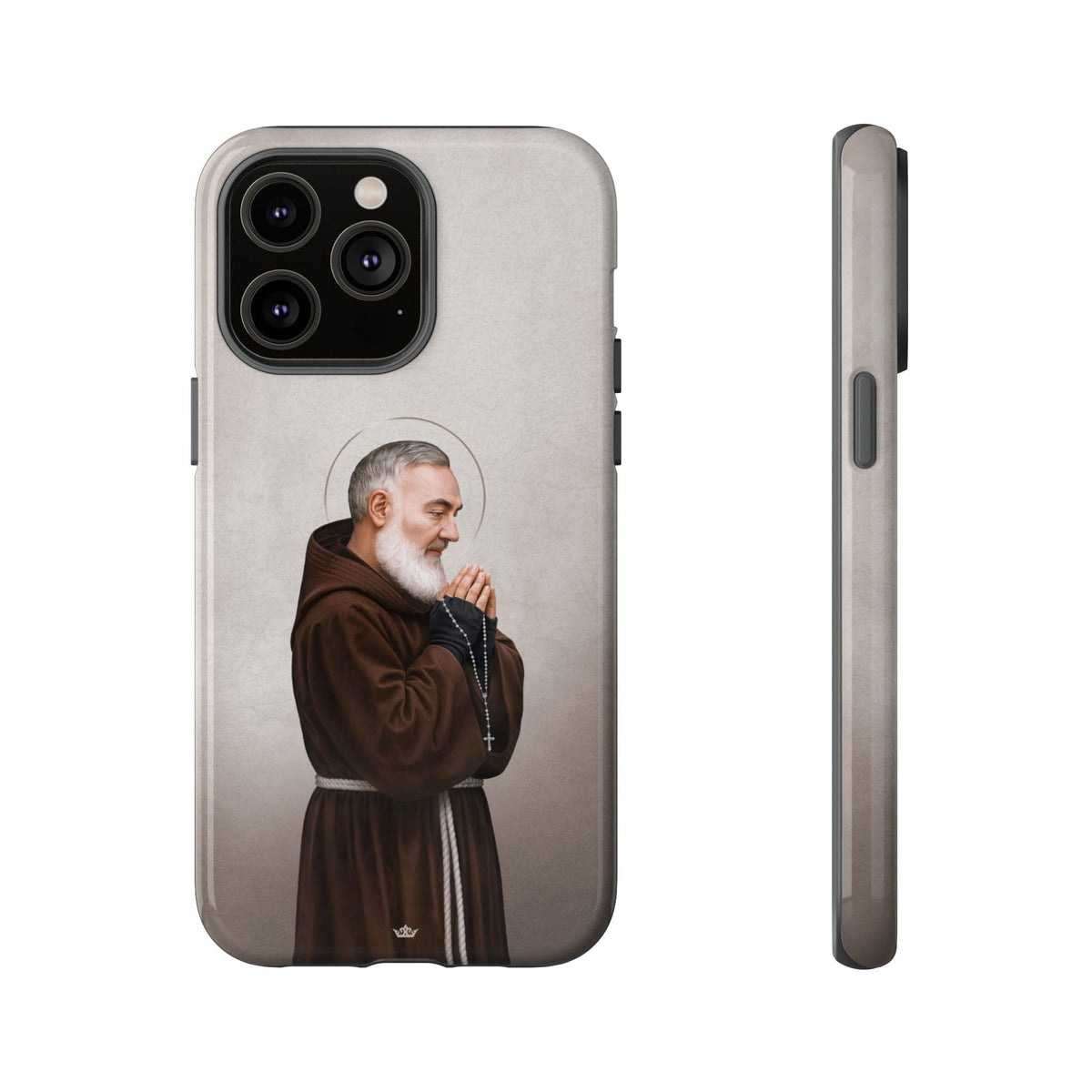 St. Padre Pio Hard Phone Case (Light) Copyright VENXARA