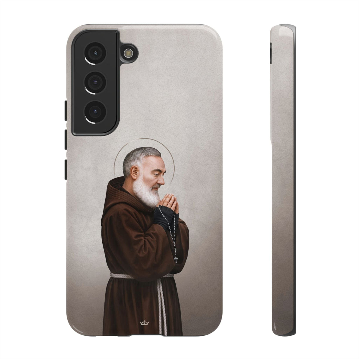 St. Padre Pio Hard Phone Case (Light) Copyright VENXARA