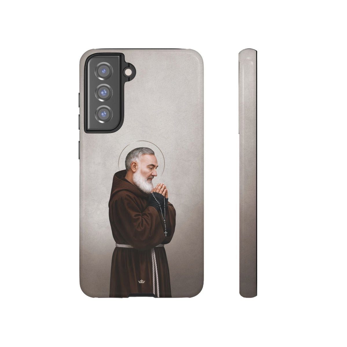 St. Padre Pio Hard Phone Case (Light) Copyright VENXARA