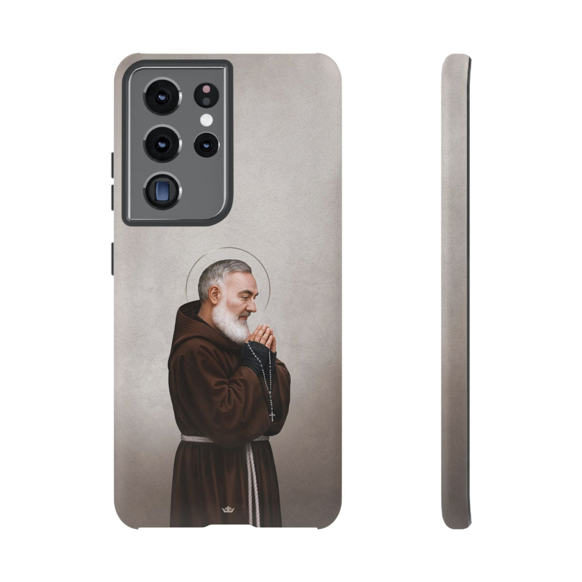 St. Padre Pio Hard Phone Case (Light) Copyright VENXARA