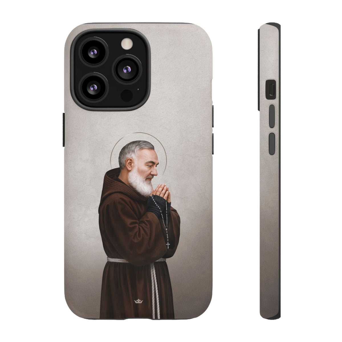 St. Padre Pio Hard Phone Case (Light) Copyright VENXARA