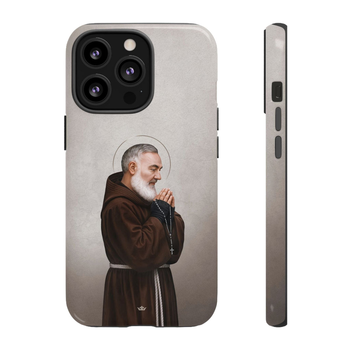 St. Padre Pio Hard Phone Case (Light) Copyright VENXARA