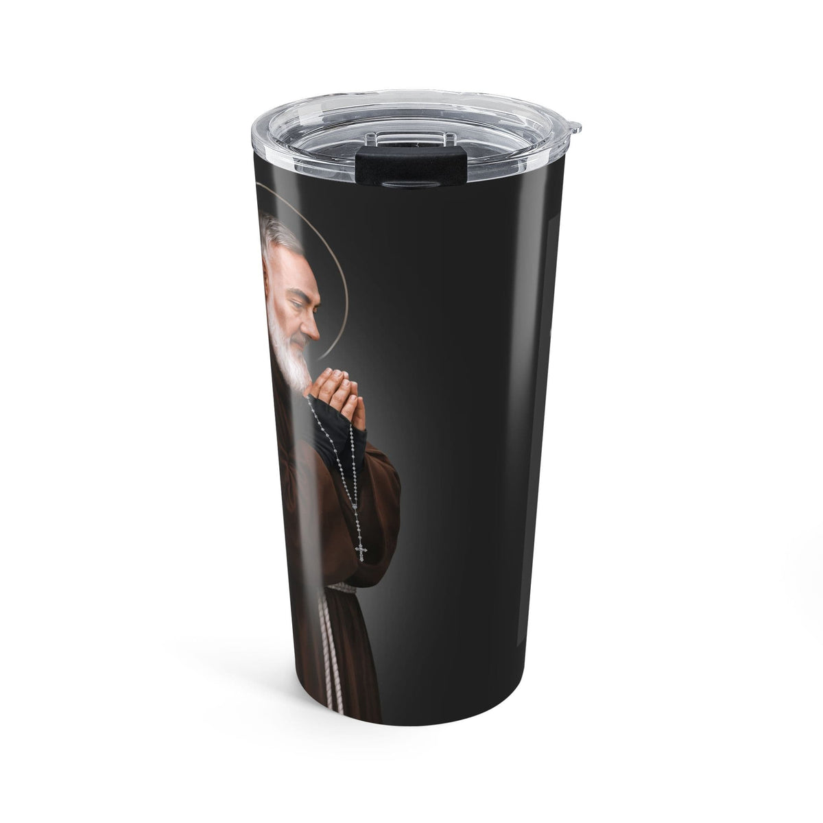 St. Padre Pio Lord's Prayer Tumbler (Ash 20 oz) Copyright VENXARA