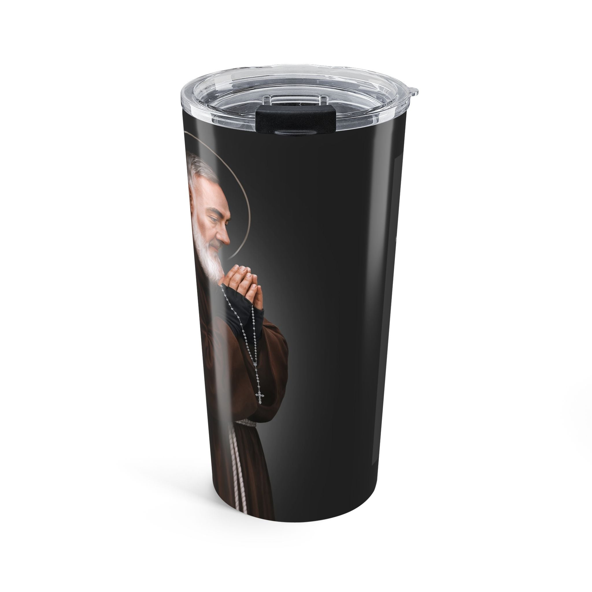St. Padre Pio Lord's Prayer Tumbler (Ash 20 oz) - Venxara