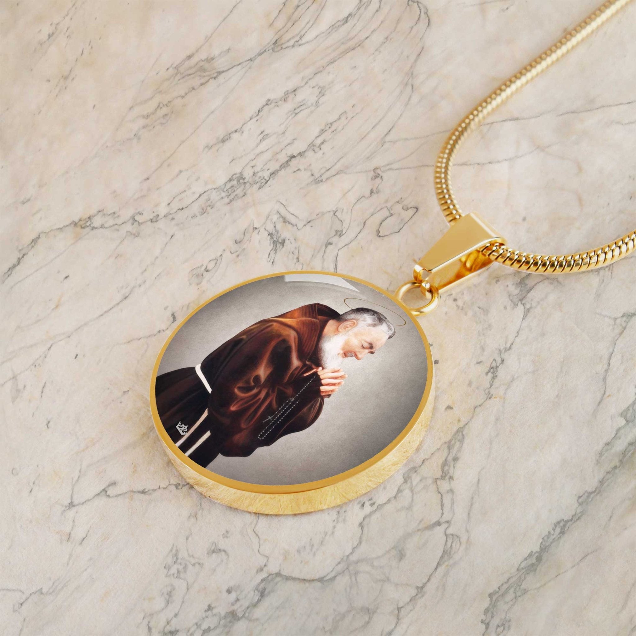 St. Padre Pio Pendant Necklace - VENXARA®