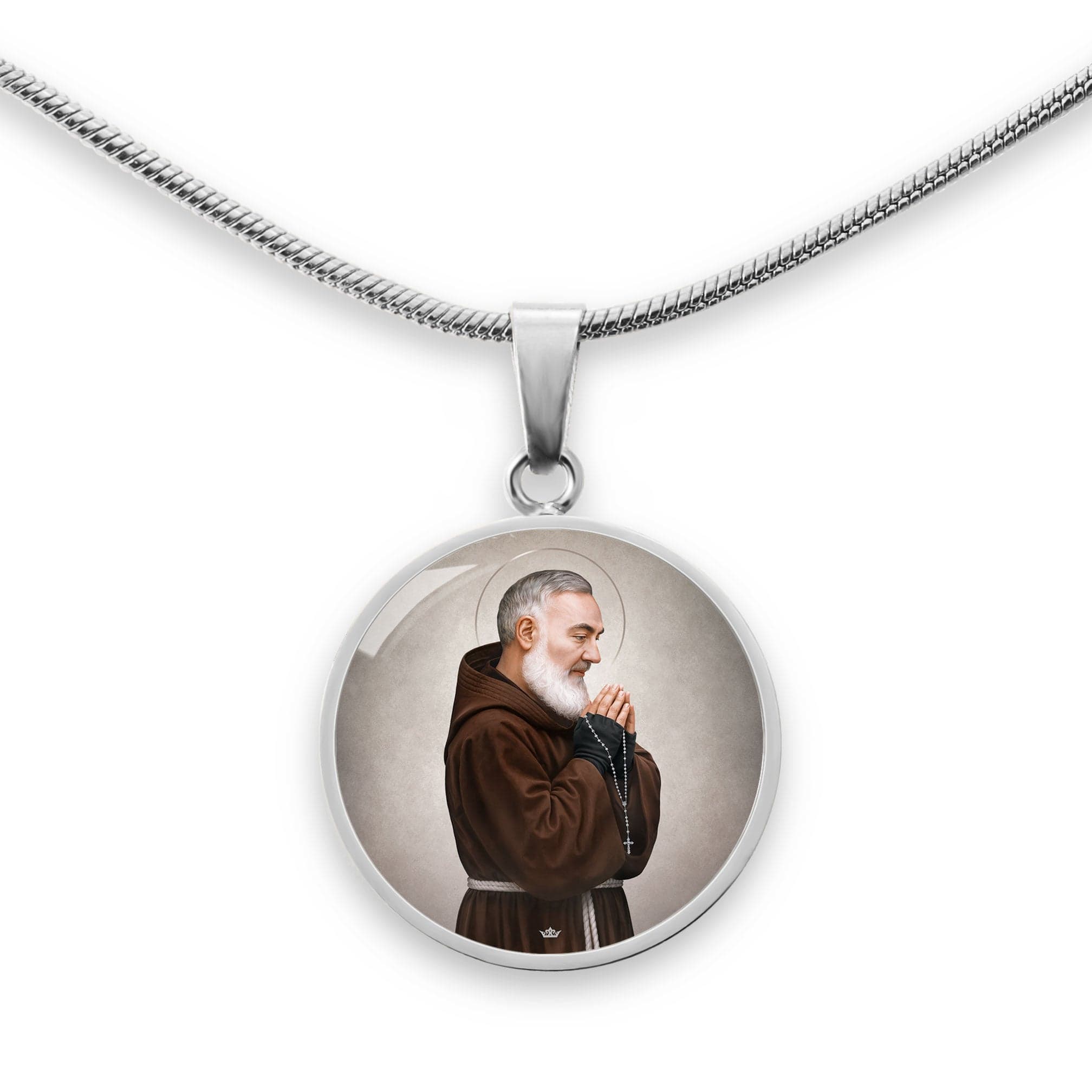 St. Padre Pio Pendant Necklace Copyright VENXARA