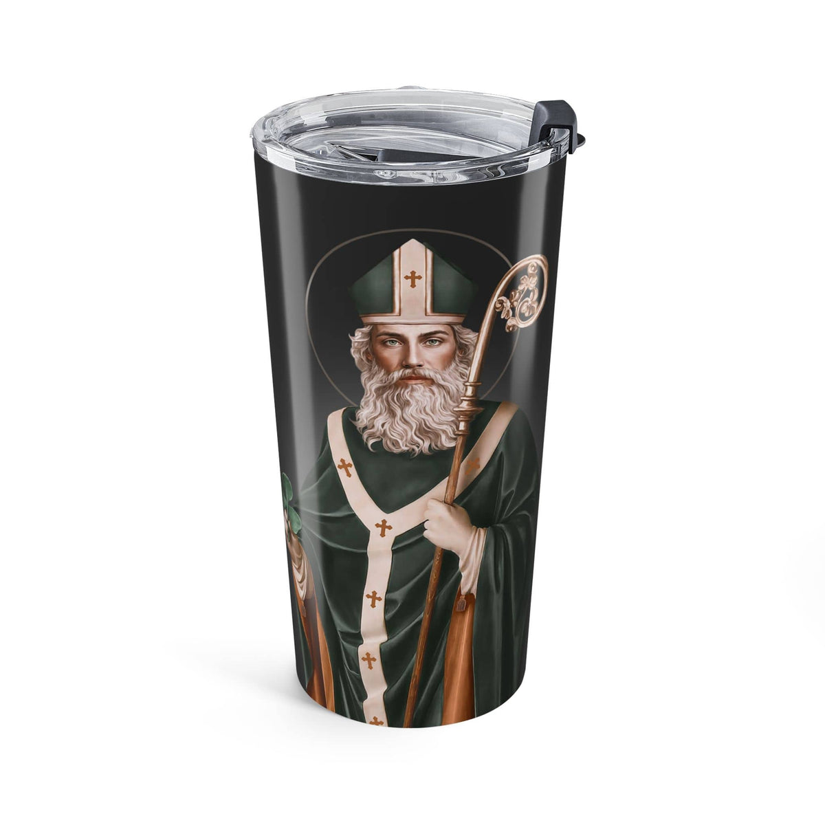 St. Patrick Lord's Prayer Tumbler (Ash 20 oz) Copyright VENXARA