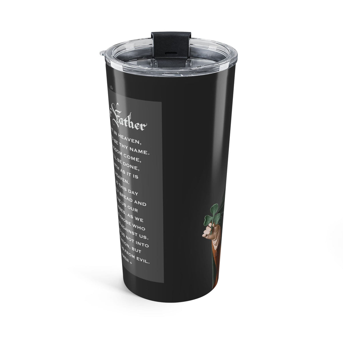 St. Patrick Lord's Prayer Tumbler (Ash 20 oz) Copyright VENXARA
