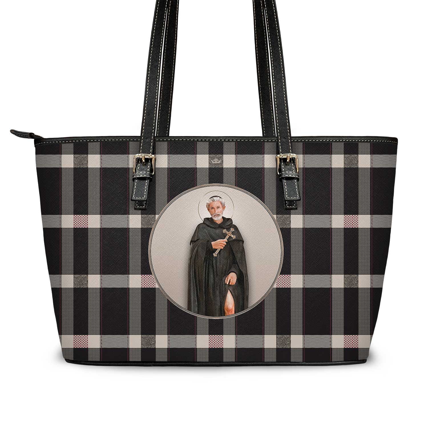 St. Peregrine Tote Bag (Plaid) - VENXARA®
