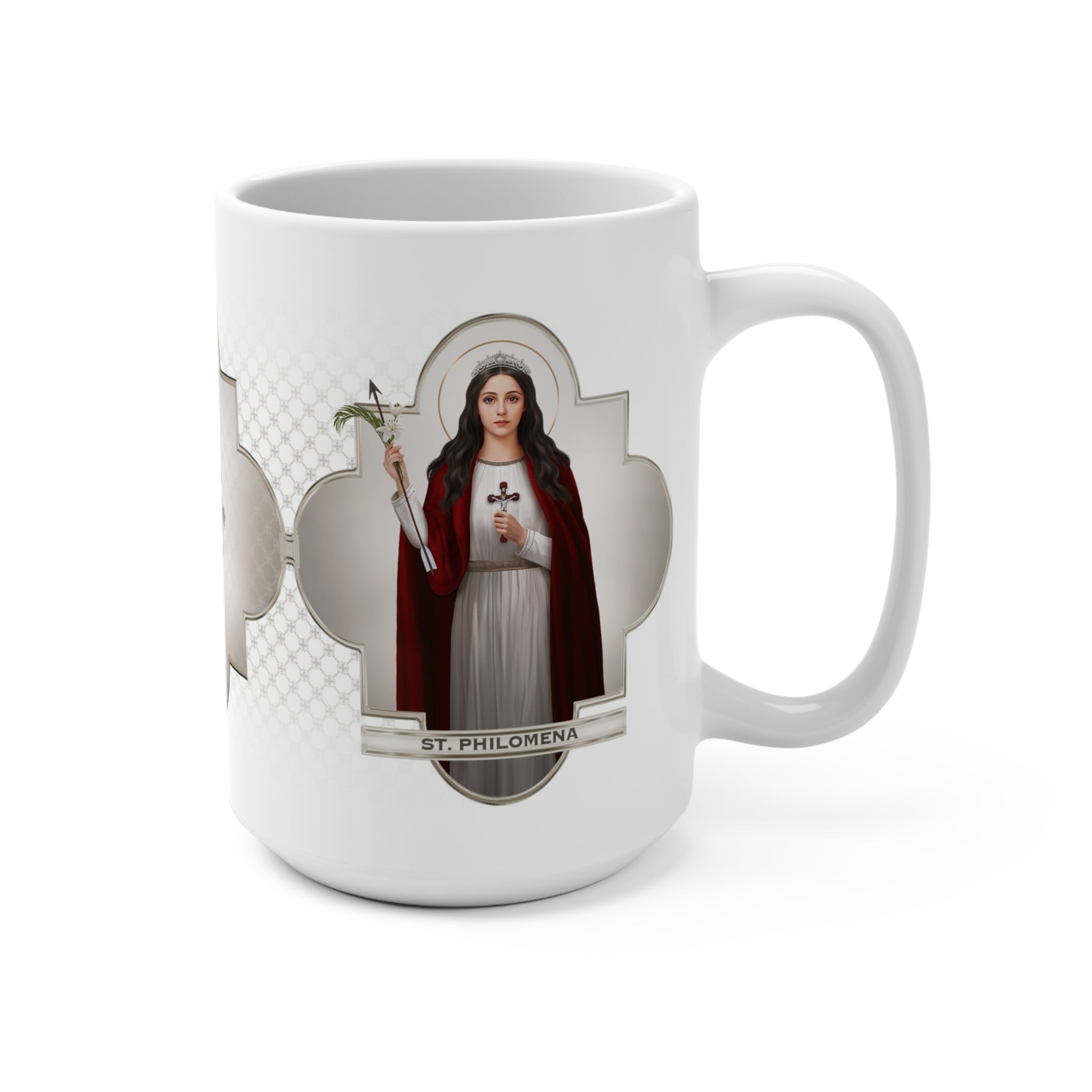 St. Philomena Ceramic Mug (White 15 oz) - VENXARA®
