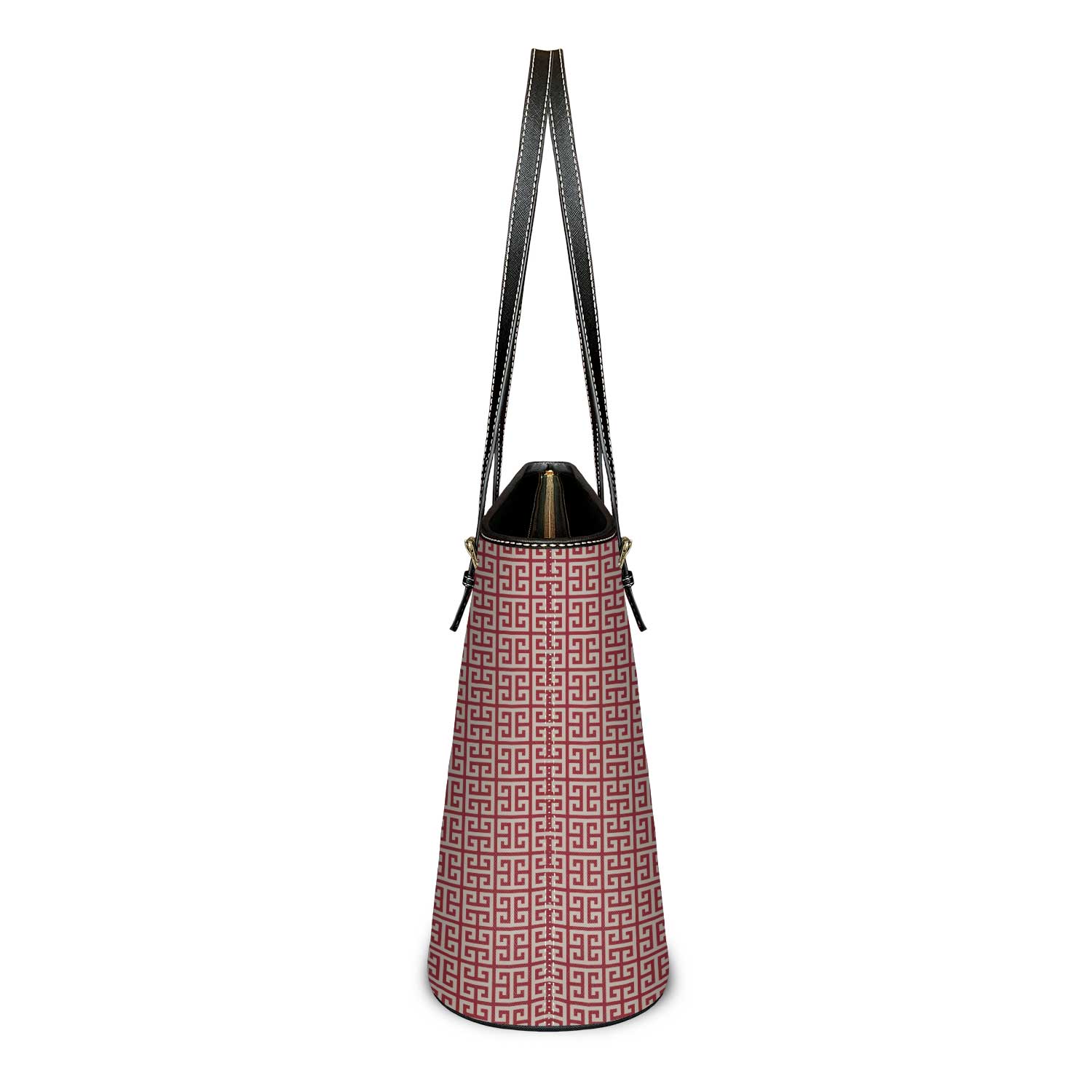 St. Philomena Greek Key Tote Bag (Red) - Venxara