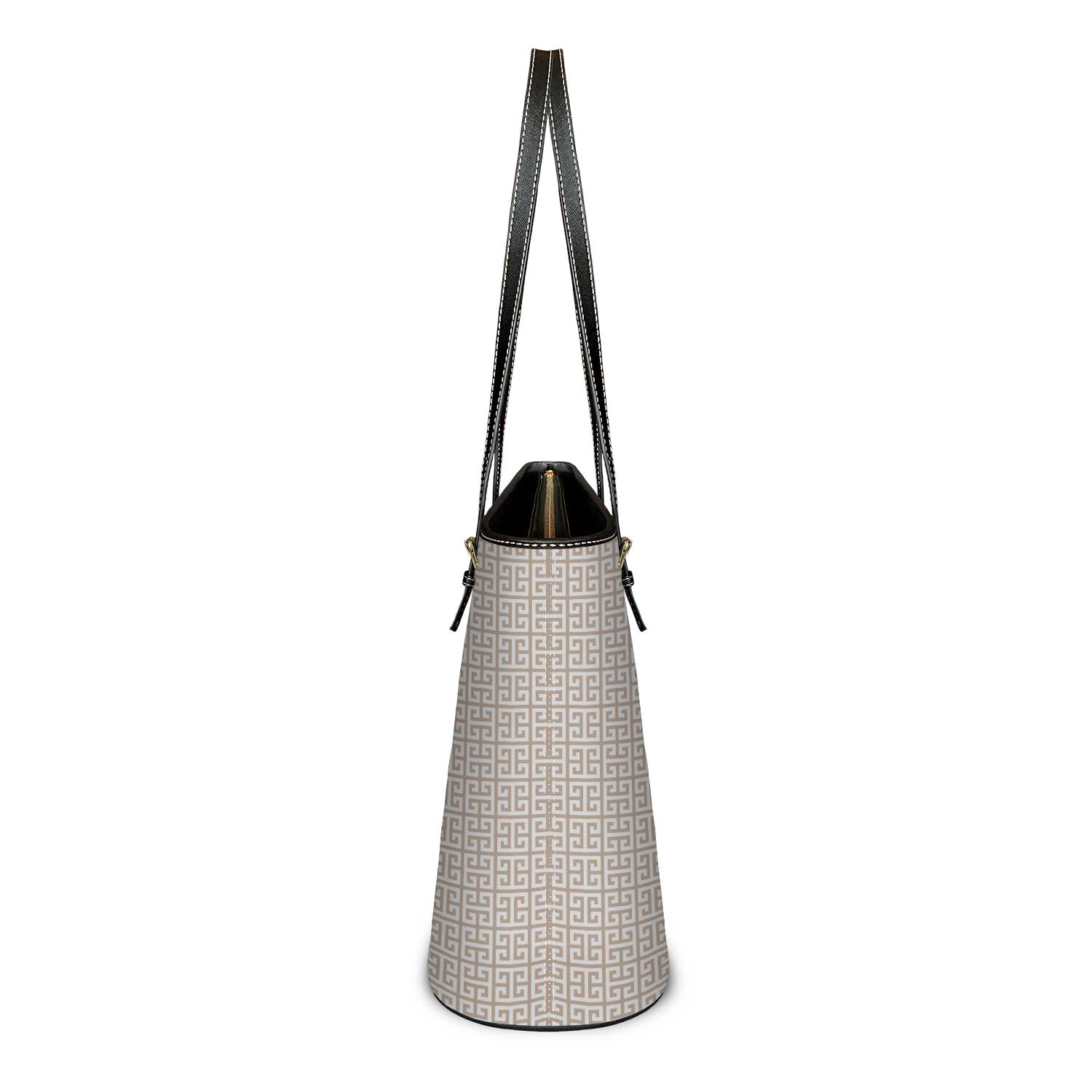 St. Philomena Greek Key Tote Bag (Tan) - VENXARA®