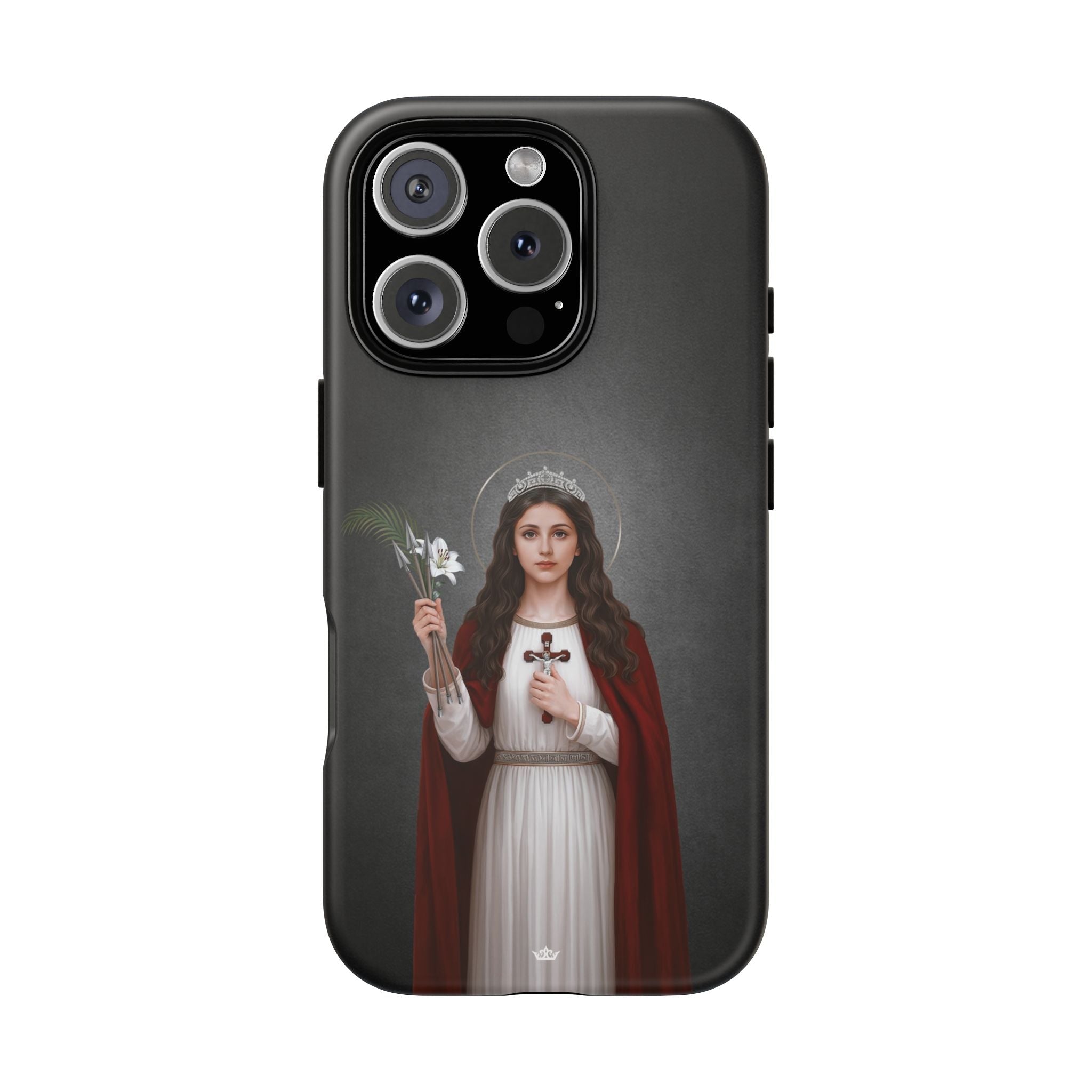 St. Philomena Hard Phone Case (Dark) - Venxara
