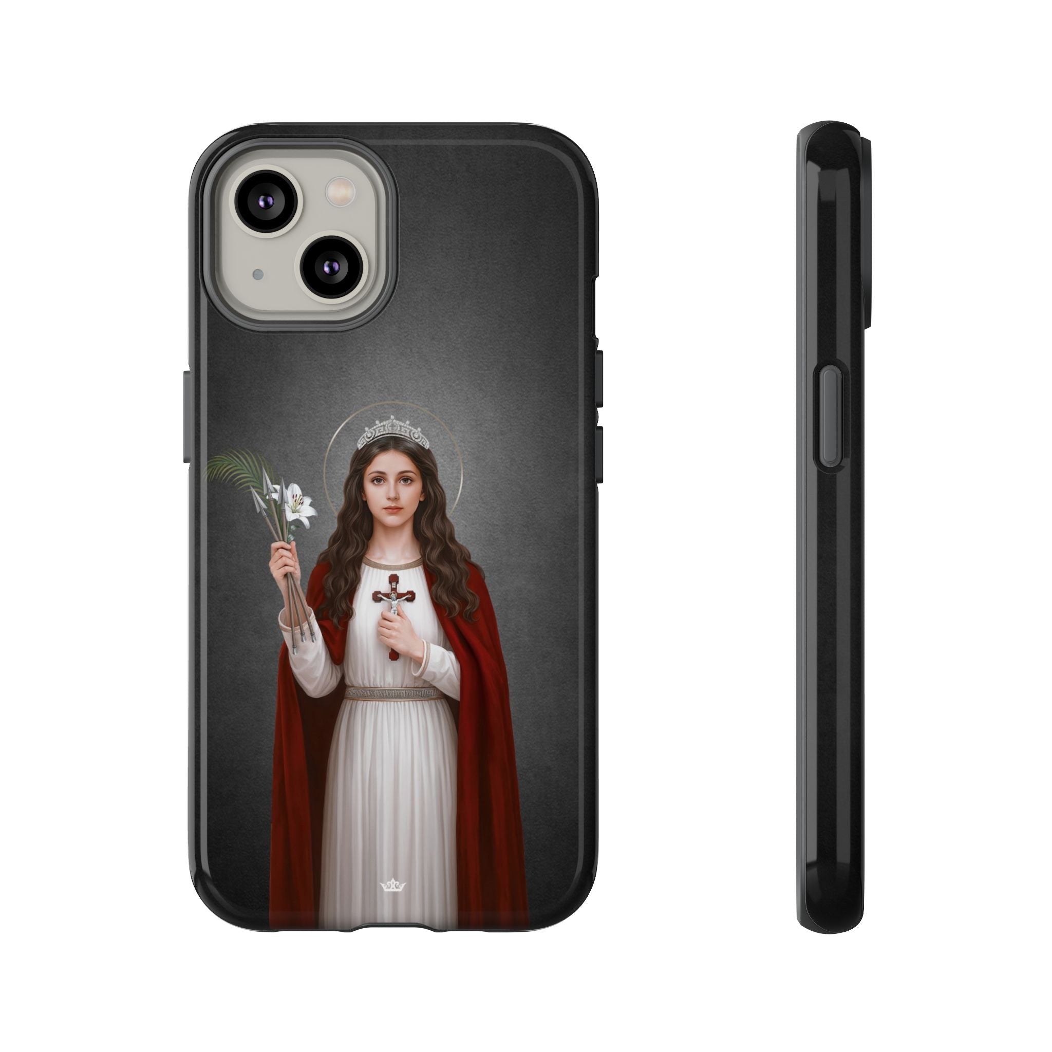 St. Philomena Hard Phone Case (Dark) - Venxara