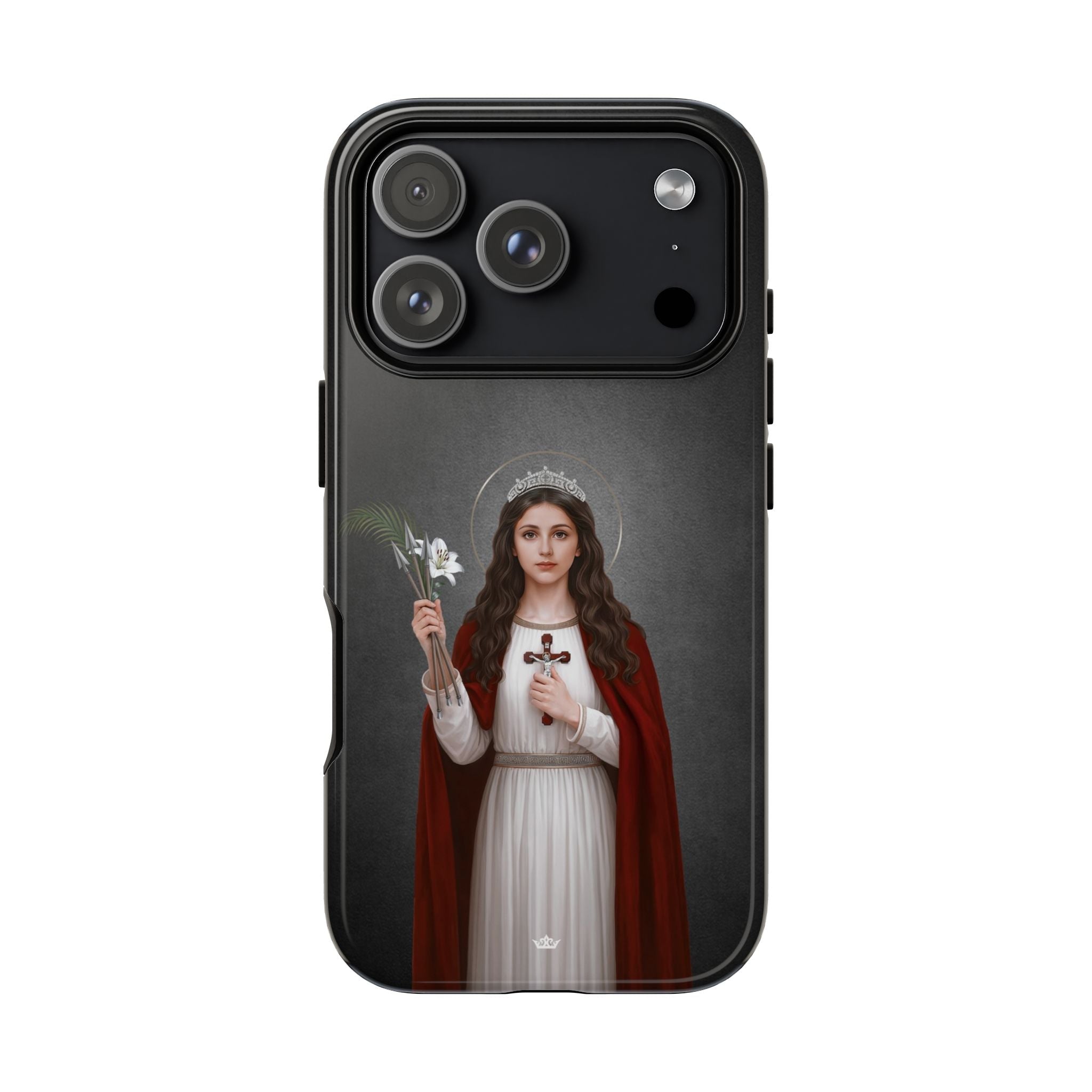 St. Philomena Hard Phone Case (Dark) - Venxara