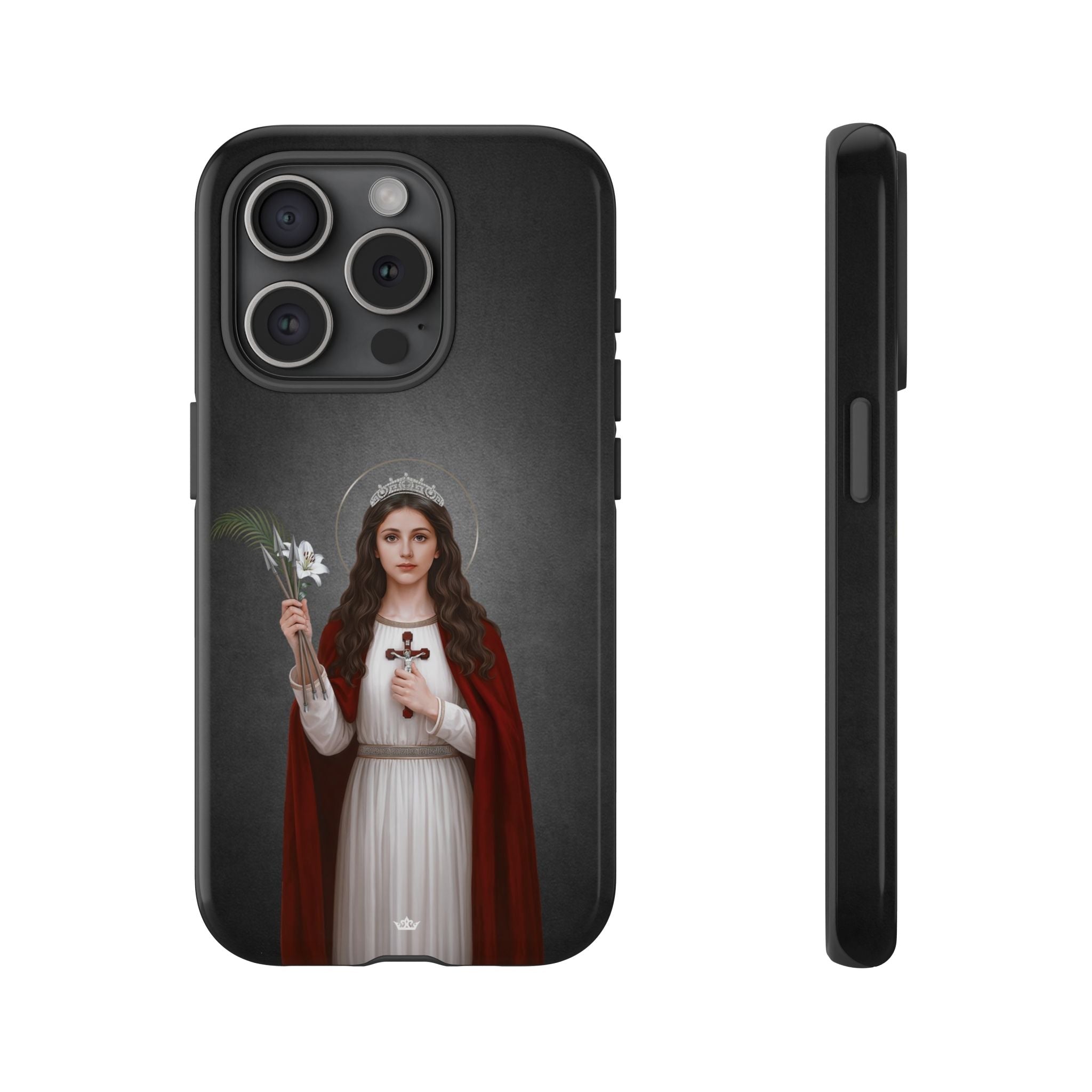 St. Philomena Hard Phone Case (Dark) - Venxara