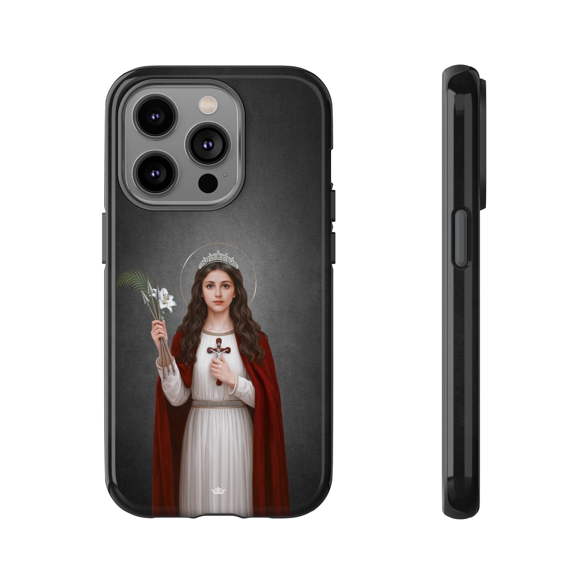 St. Philomena Hard Phone Case (Dark) - Venxara