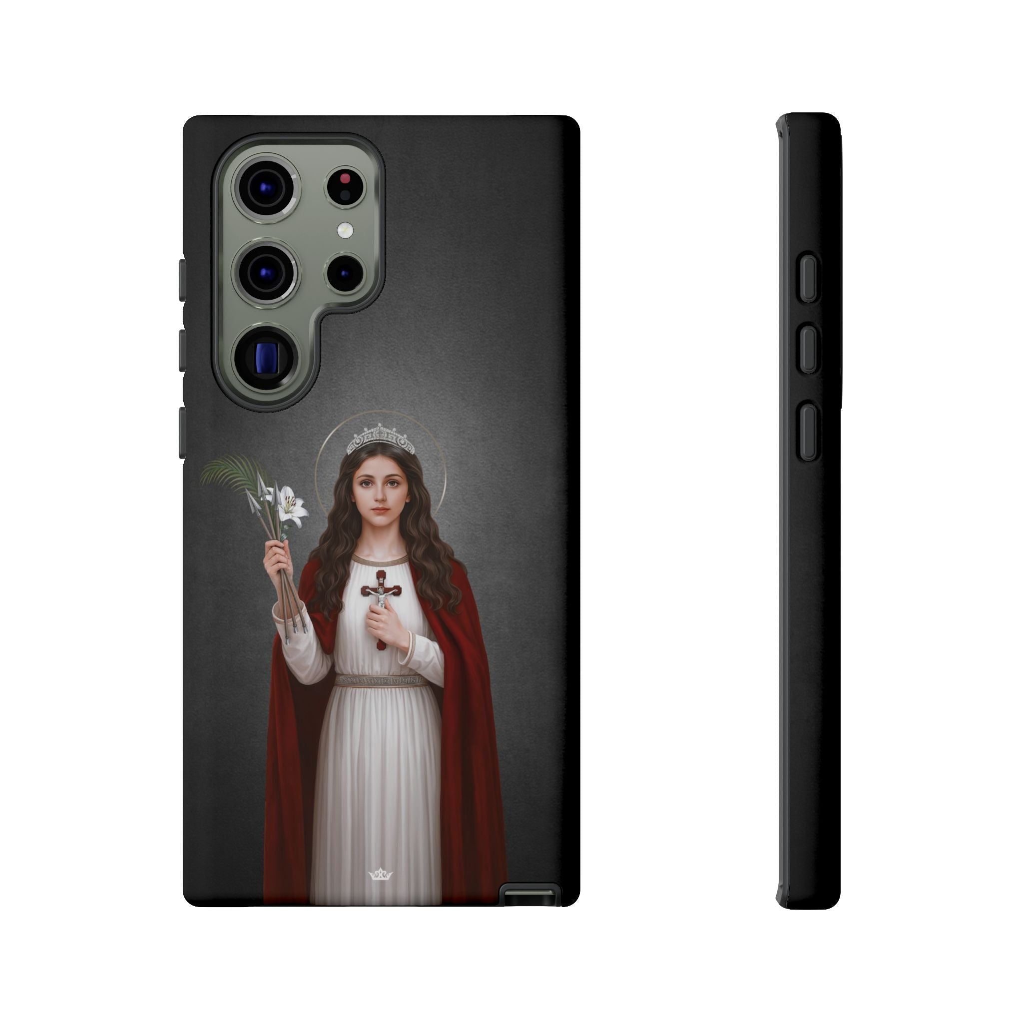 St. Philomena Hard Phone Case (Dark) - Venxara