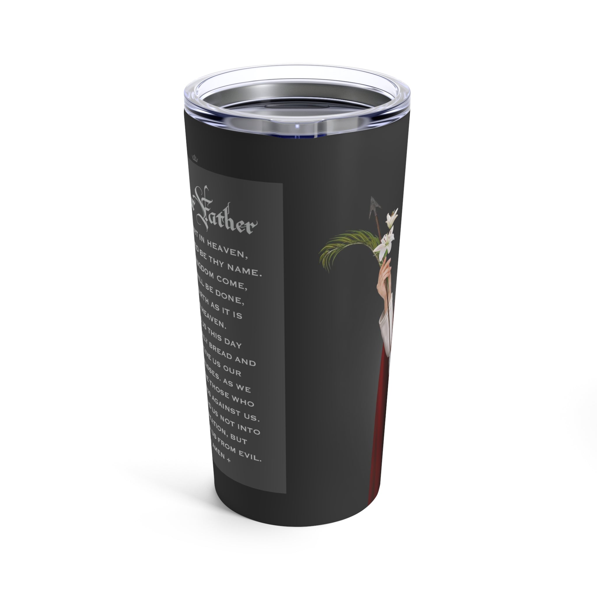 St. Philomena Lord's Prayer Tumbler 20 oz. (Ash) - VENXARA®