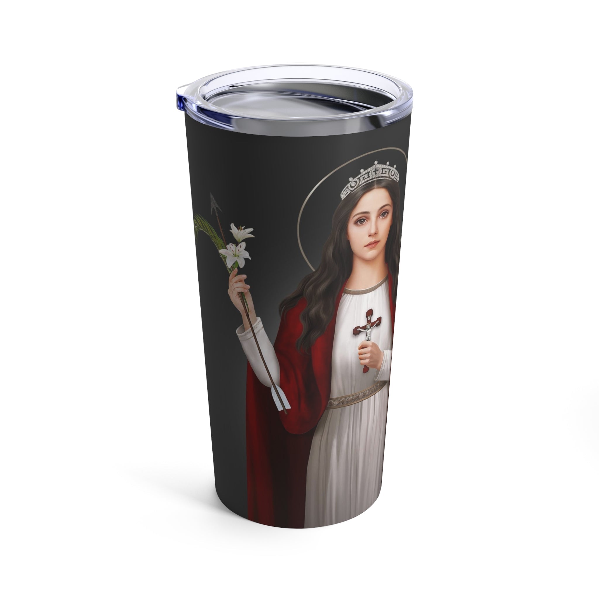 St. Philomena Lord's Prayer Tumbler 20 oz. (Ash) - VENXARA®