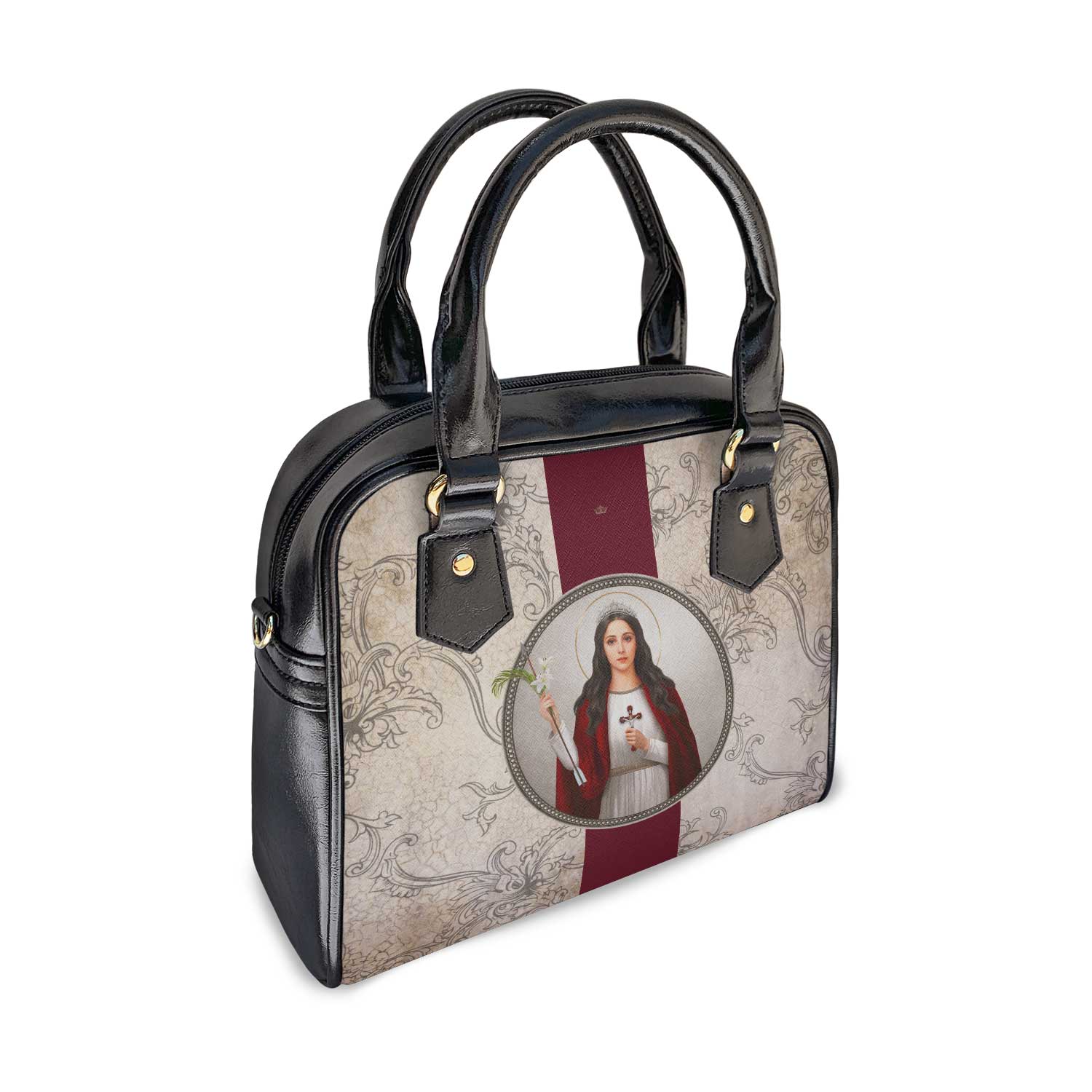 St. Philomena Medallion Handbag (Floral Patina) - VENXARA®
