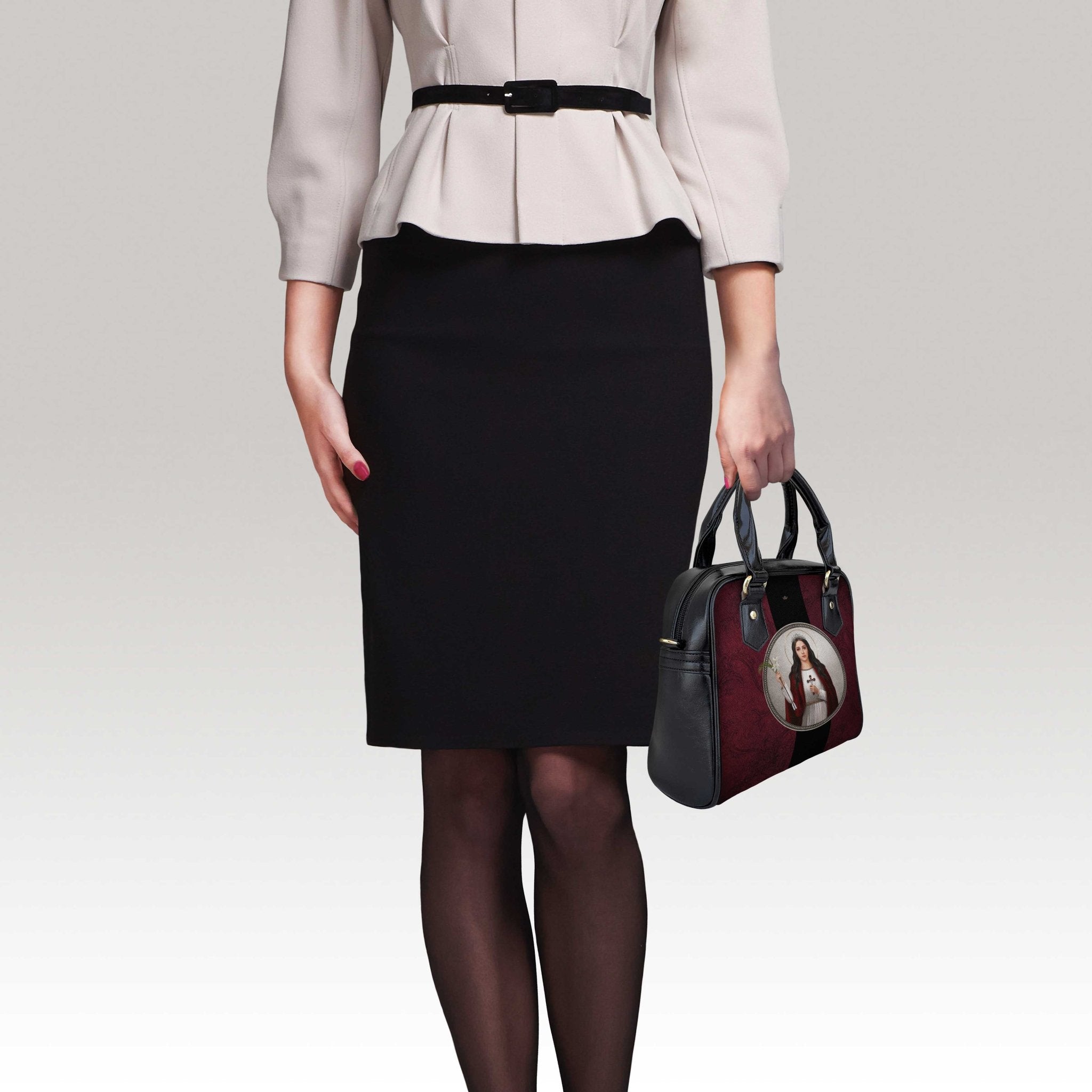 St. Philomena Medallion Handbag (Floral Patina) - VENXARA®