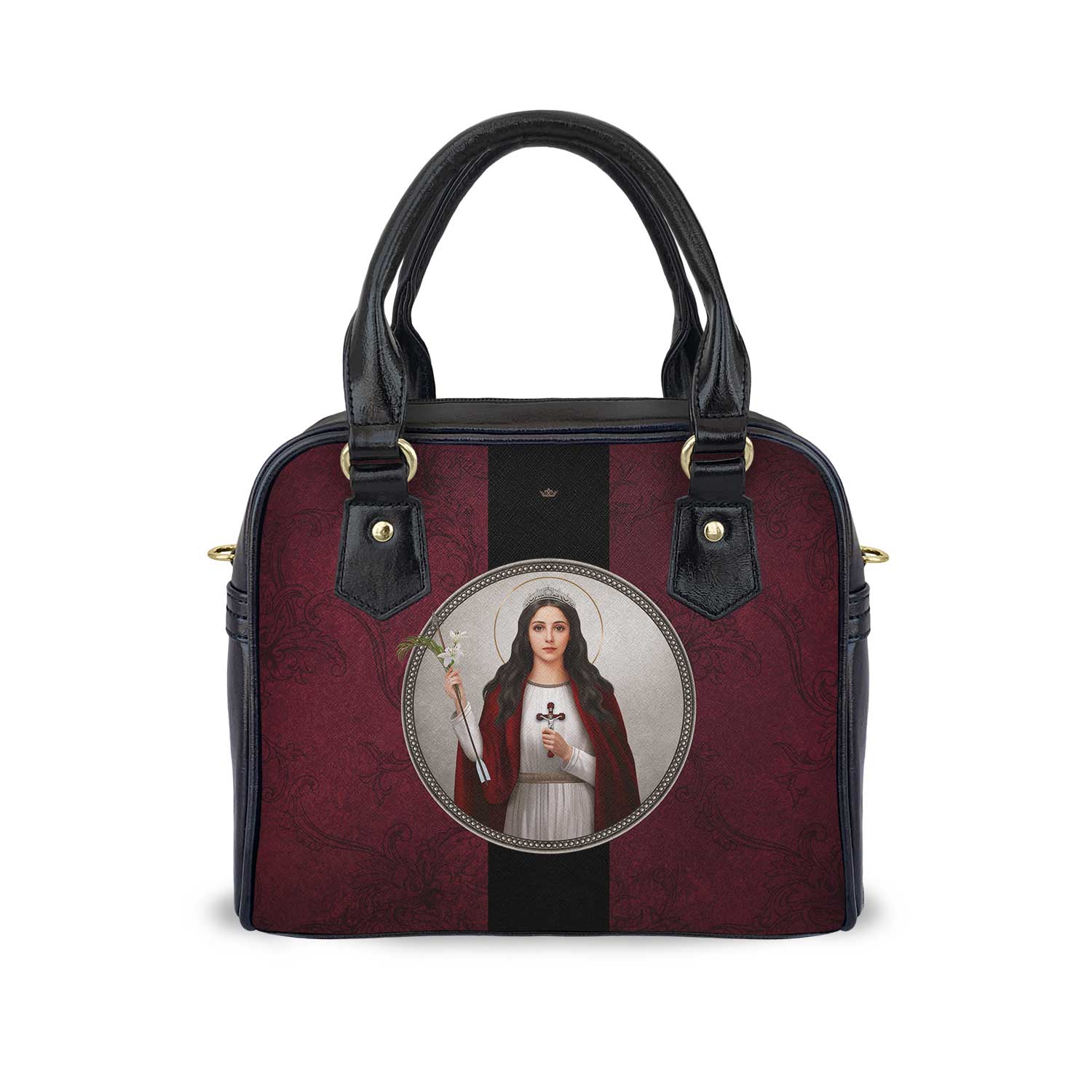 St. Philomena Medallion Handbag (Floral Patina) - VENXARA®