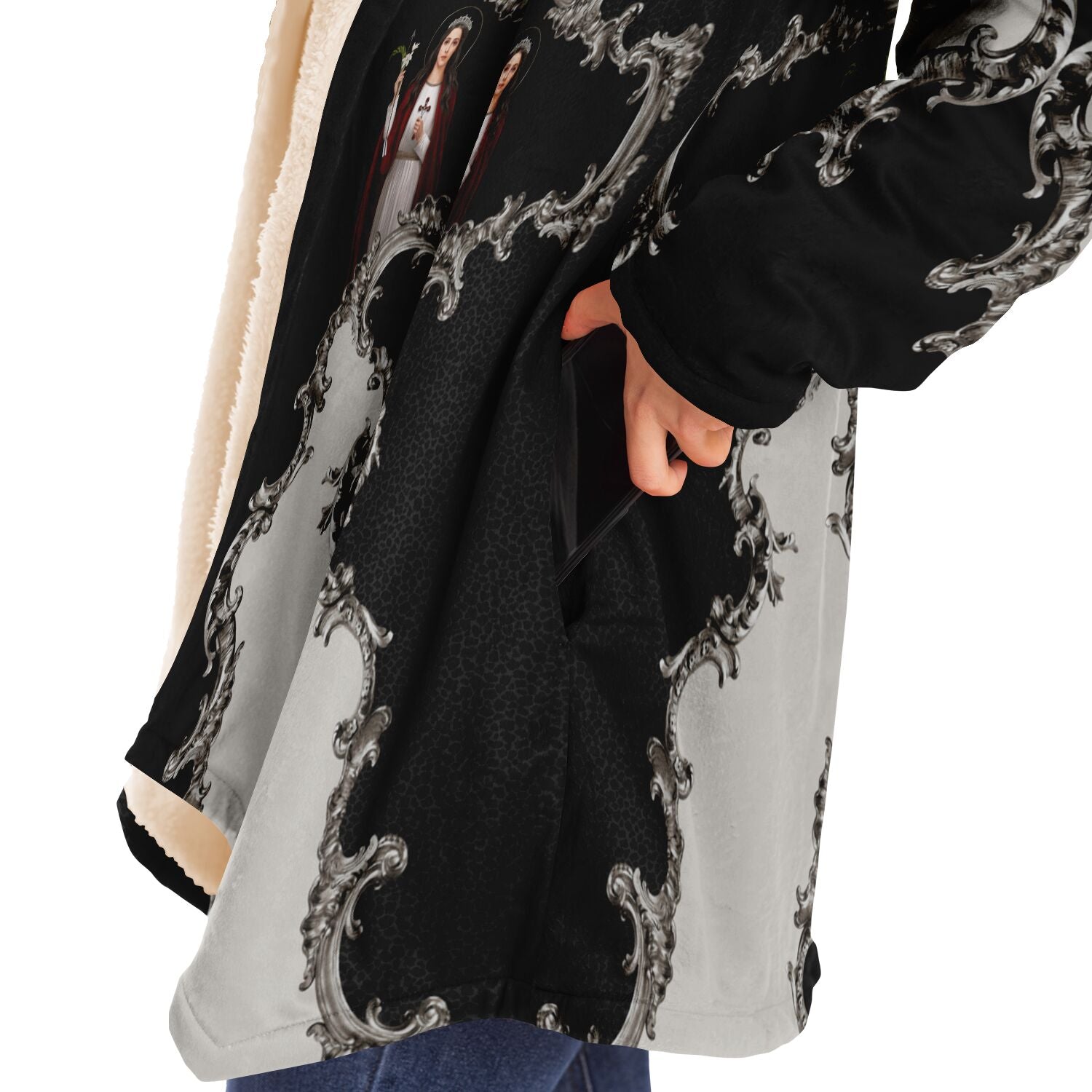 St. Philomena Microfleece Cloak (Baroque Leopard) - VENXARA®