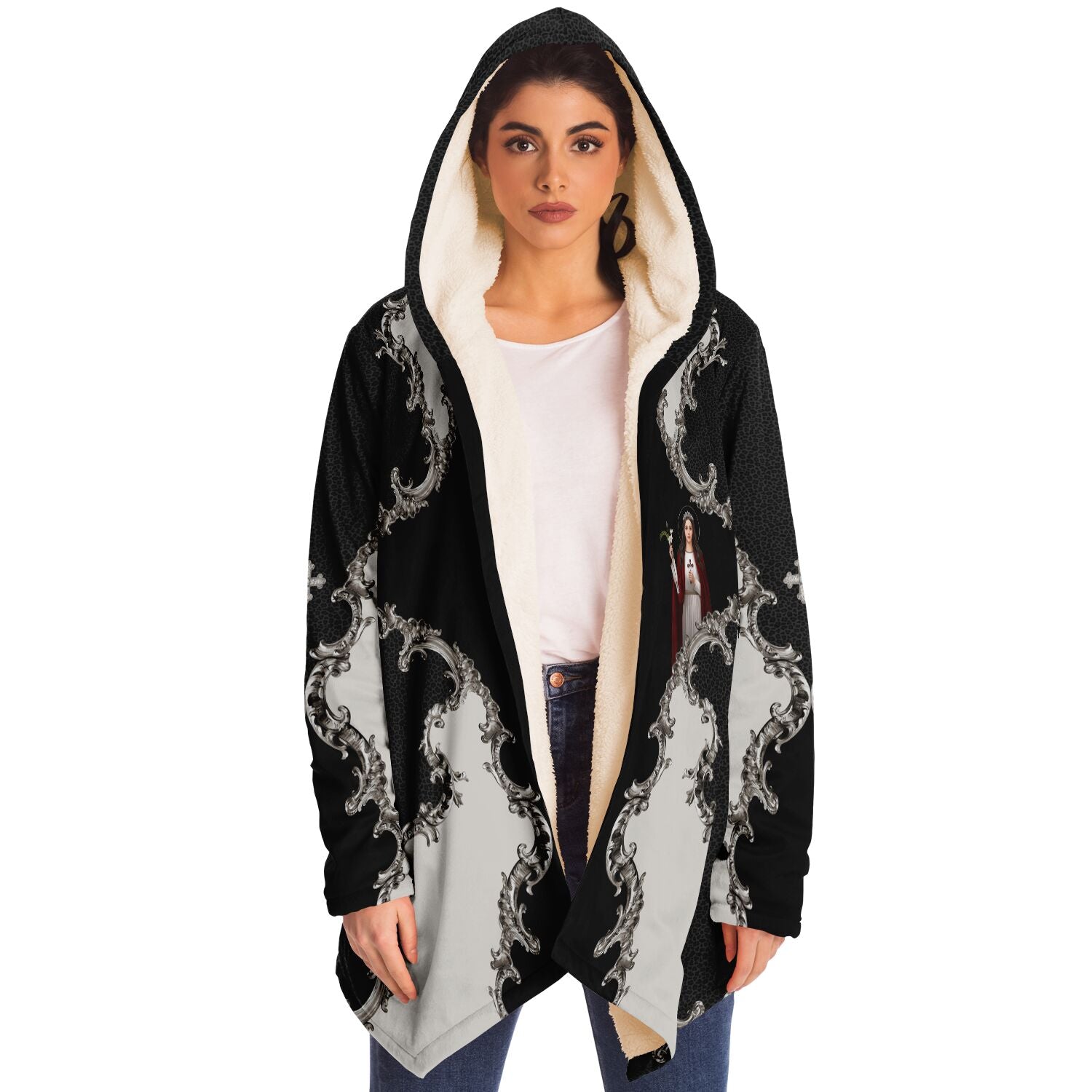 St. Philomena Microfleece Cloak (Baroque Leopard) - VENXARA®
