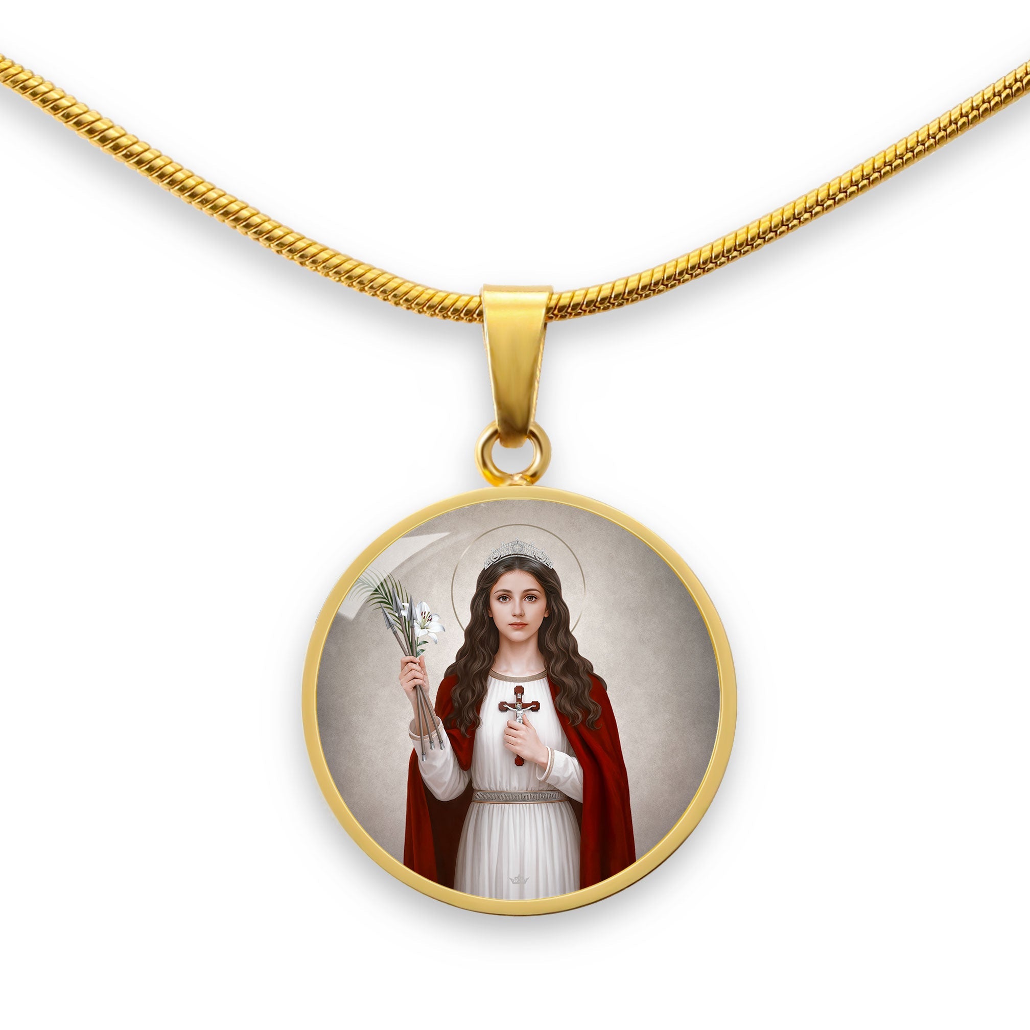 St. Philomena Pendant Necklace - VENXARA