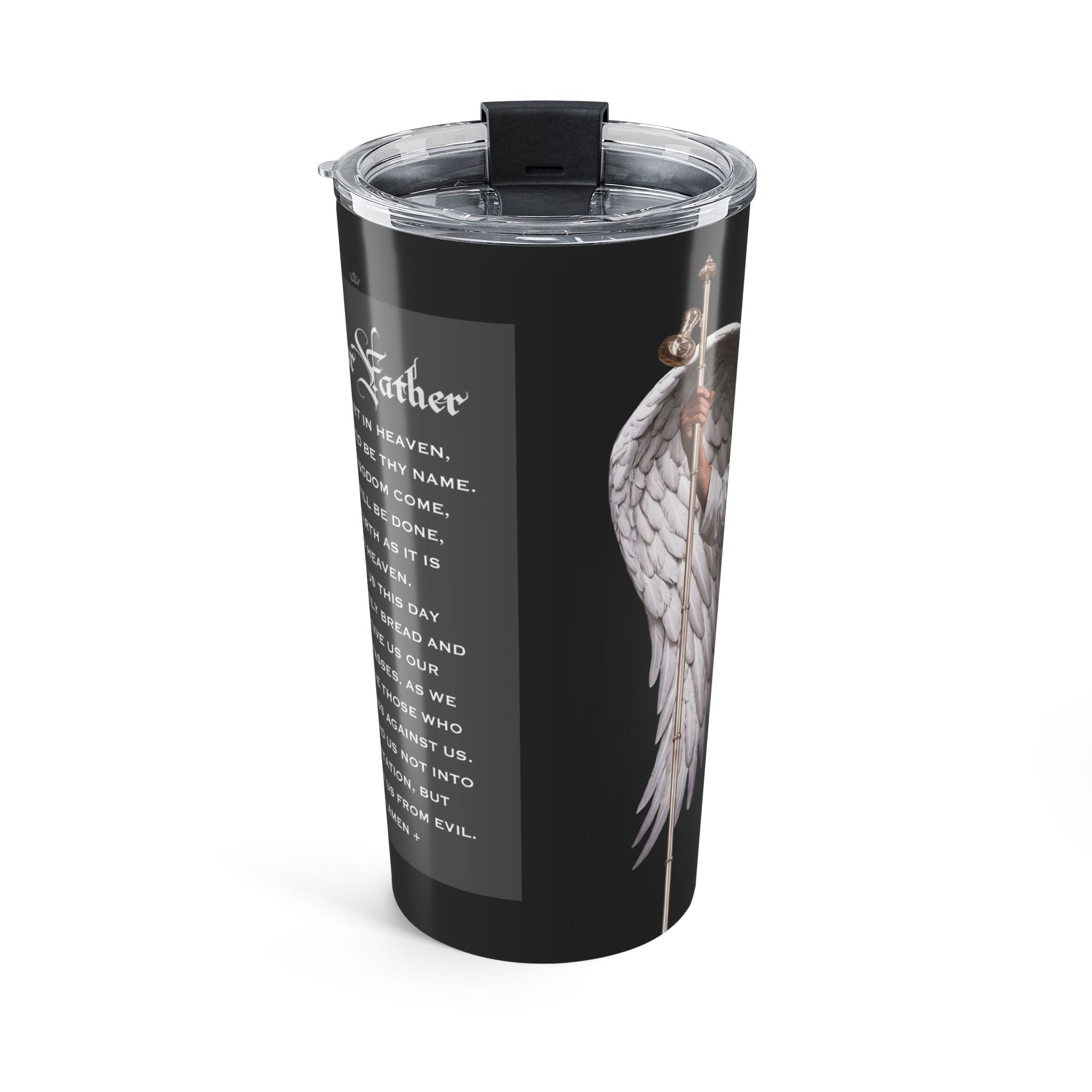 St. Raphael the Archangel Lord's Prayer Tumbler (Ash 20 oz) - Venxara