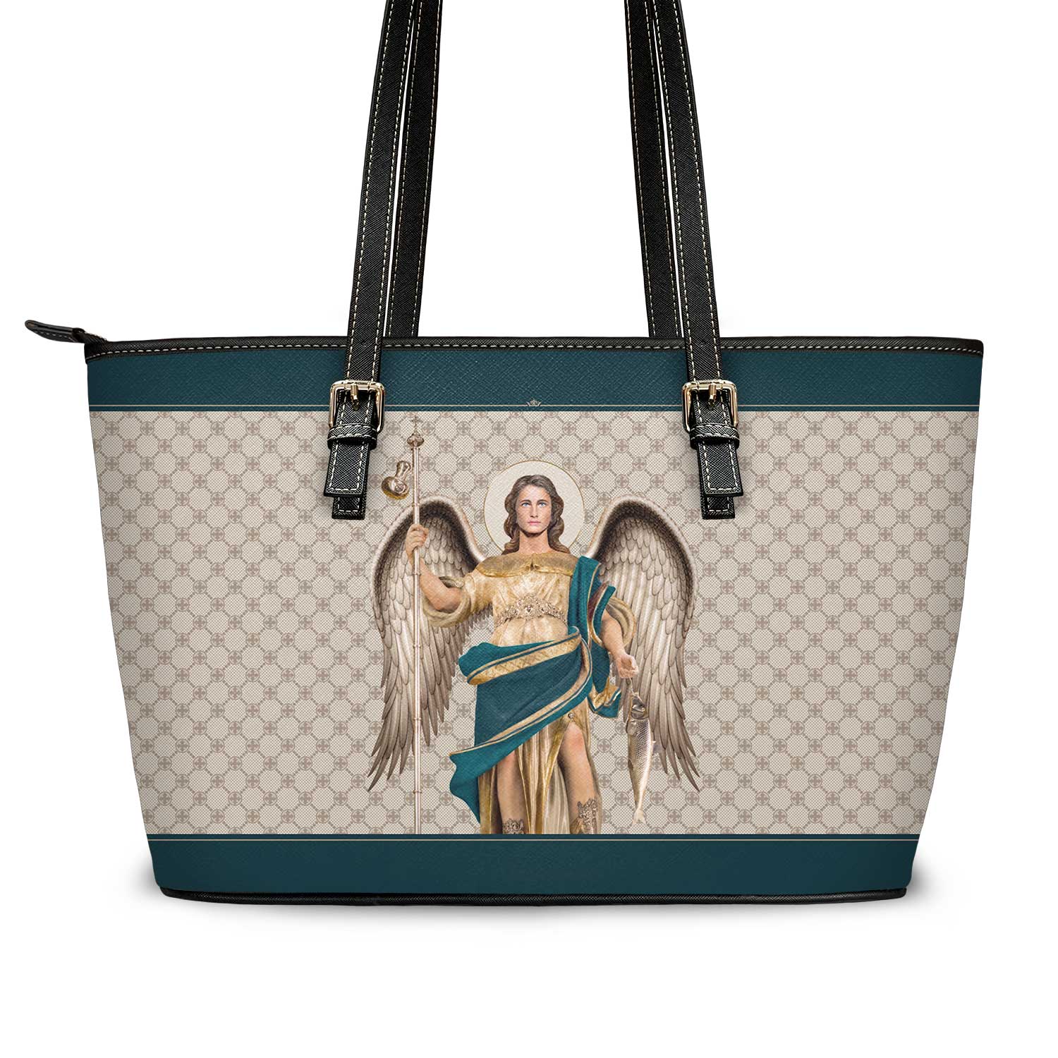 St. Raphael the Archangel Tote Bag (Sand) - VENXARA®