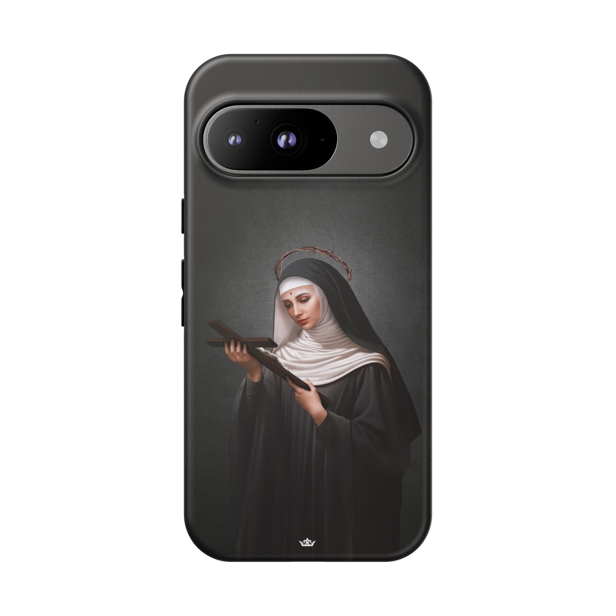 St. Rita of Cascia Hard Phone Case (Dark) Copyright VENXARA