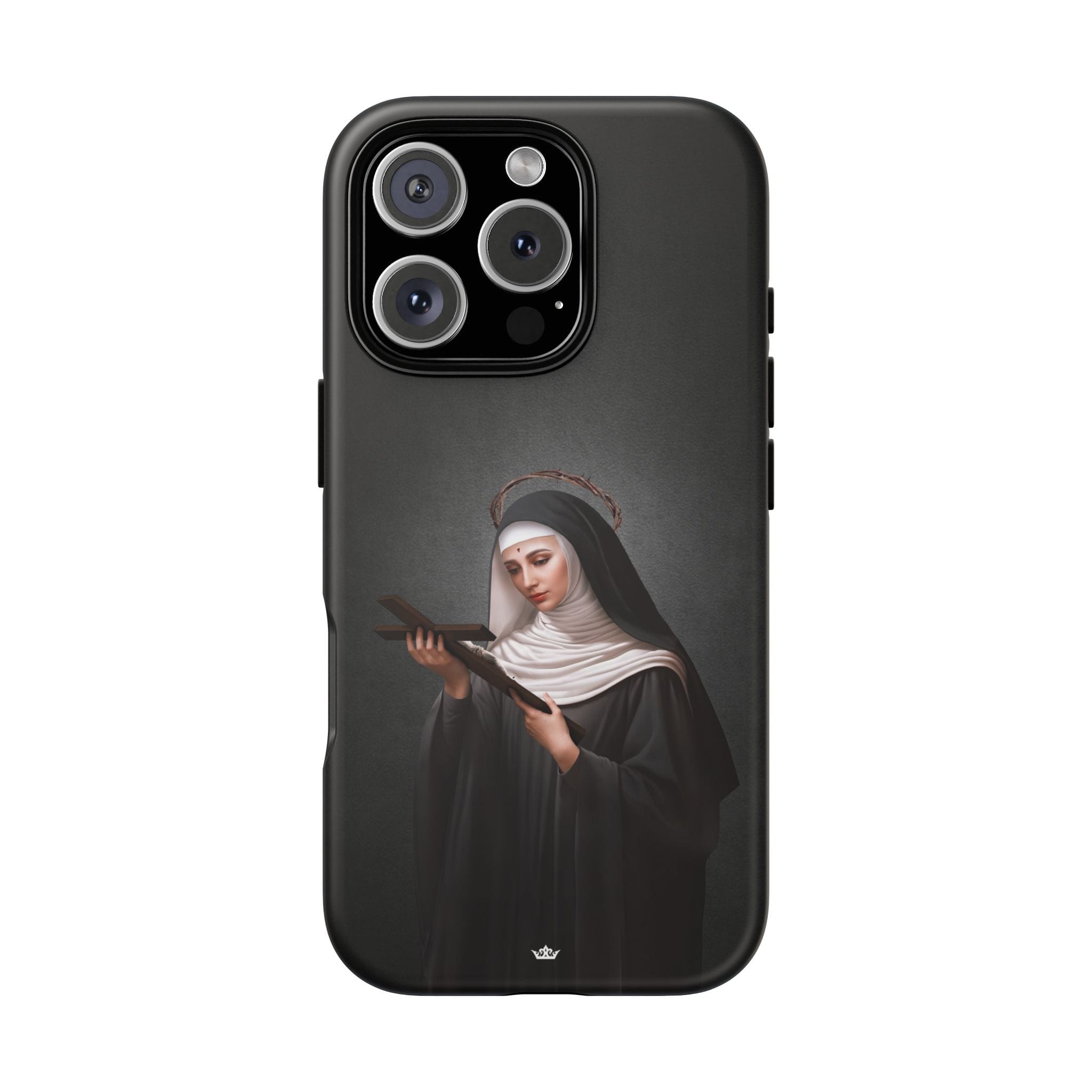 St. Rita of Cascia Hard Phone Case (Dark) Copyright VENXARA