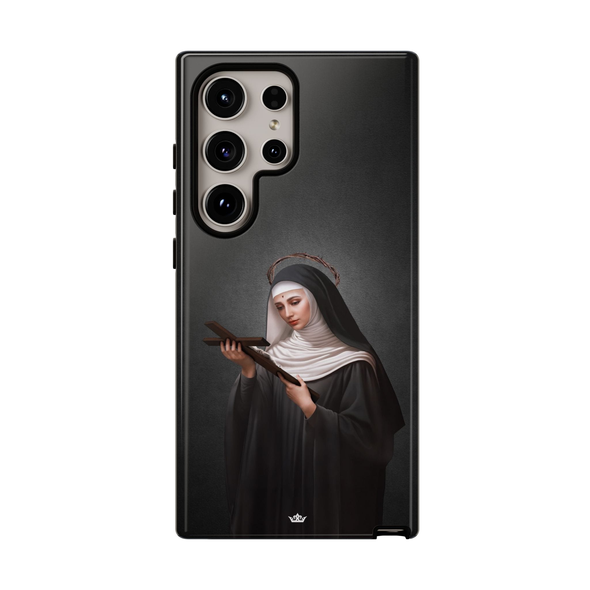 St. Rita of Cascia Hard Phone Case (Dark) Copyright VENXARA