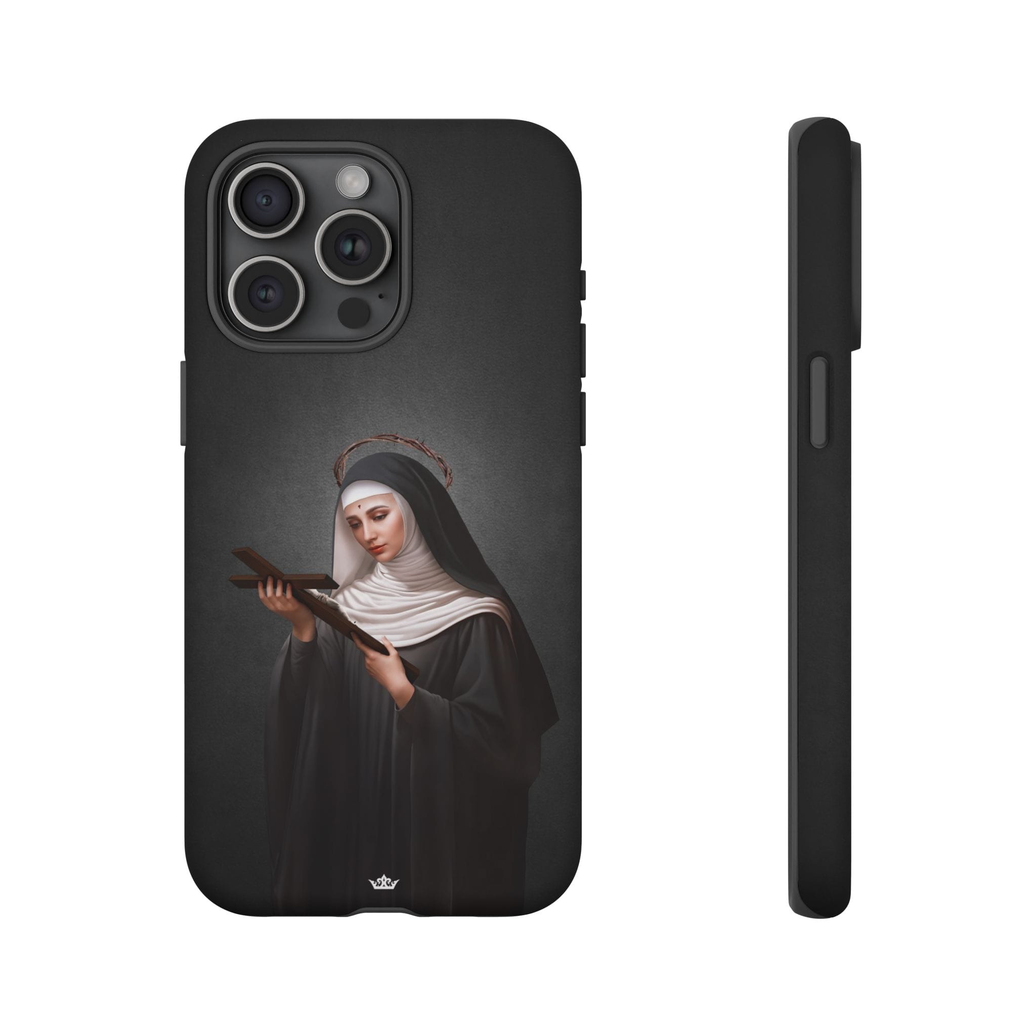 St. Rita of Cascia Hard Phone Case (Dark) Copyright VENXARA