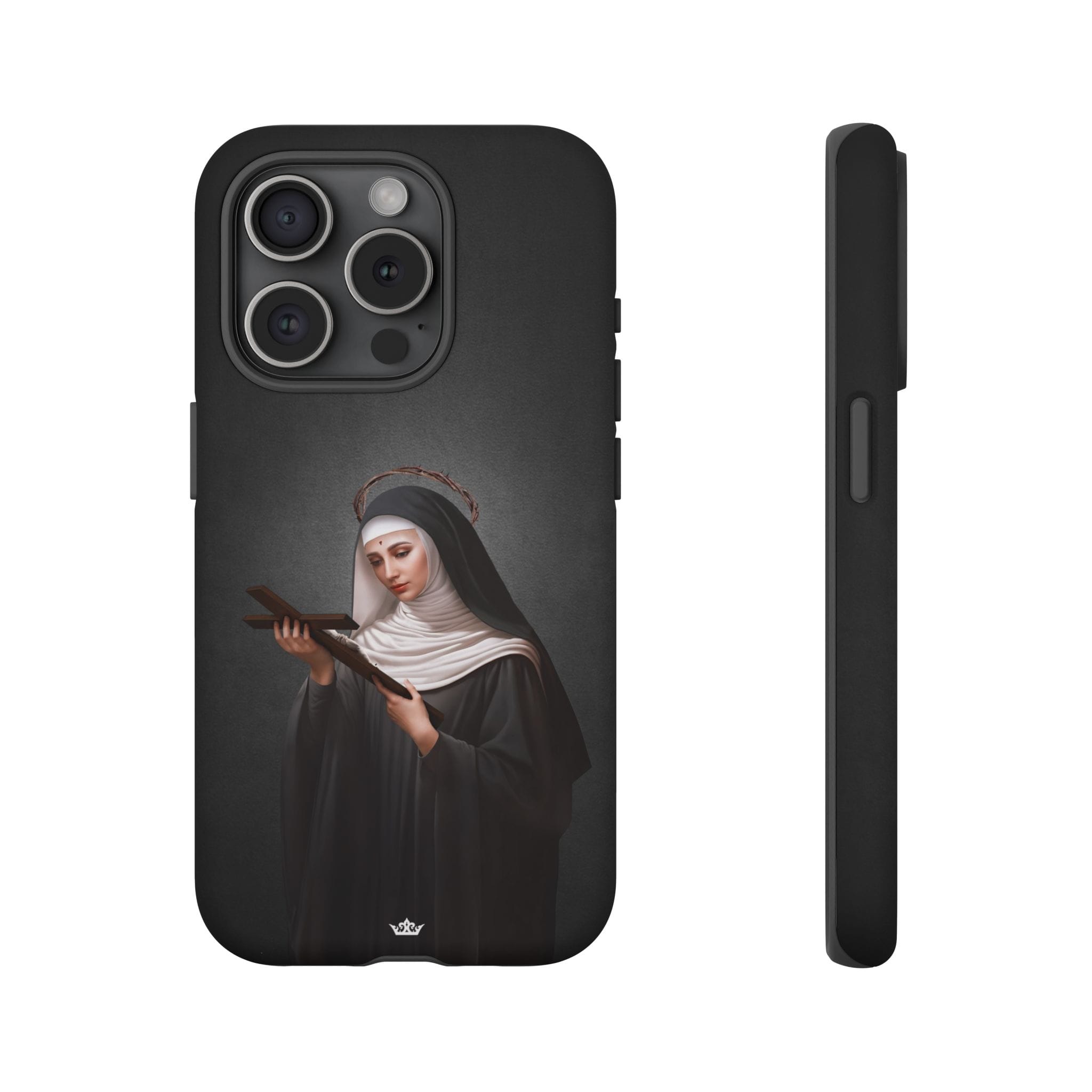 St. Rita of Cascia Hard Phone Case (Dark) Copyright VENXARA