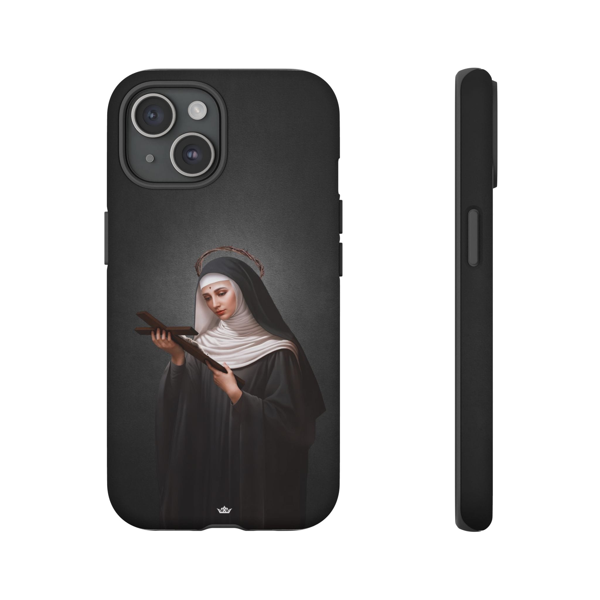St. Rita of Cascia Hard Phone Case (Dark) Copyright VENXARA
