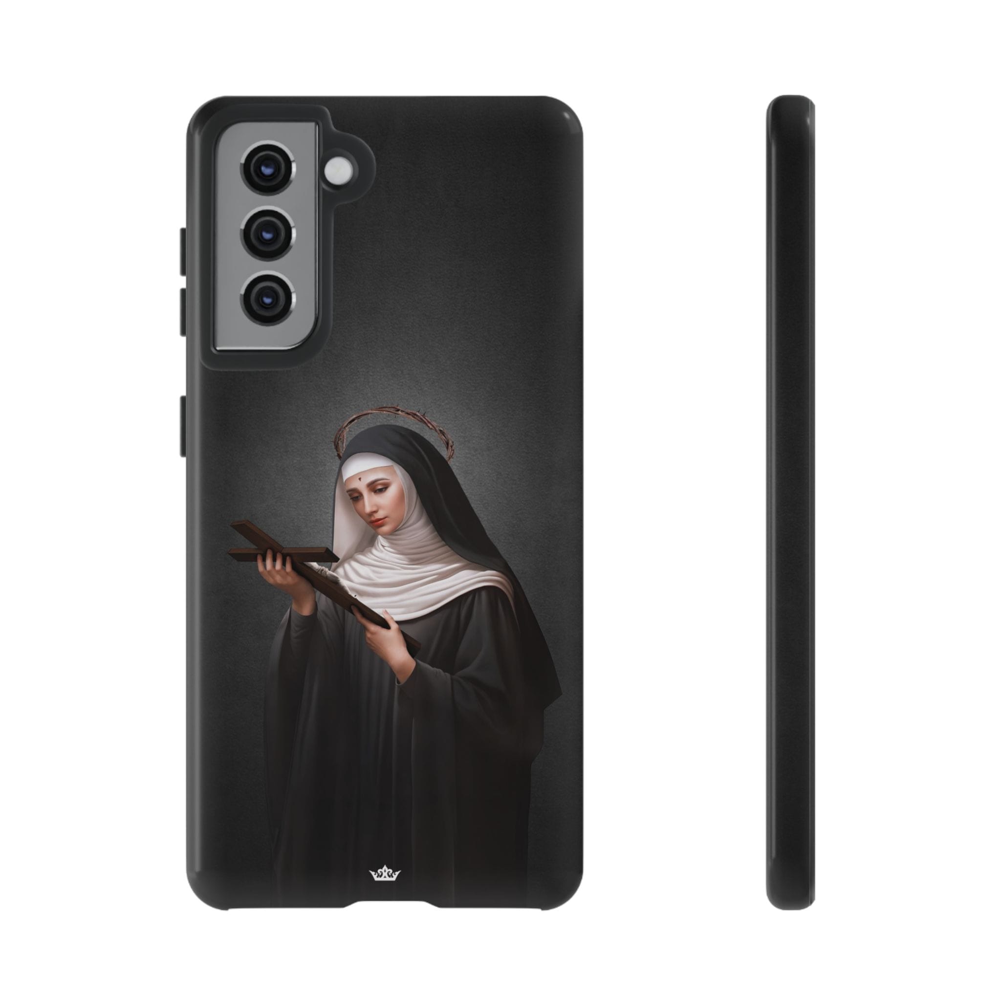 St. Rita of Cascia Hard Phone Case (Dark) Copyright VENXARA