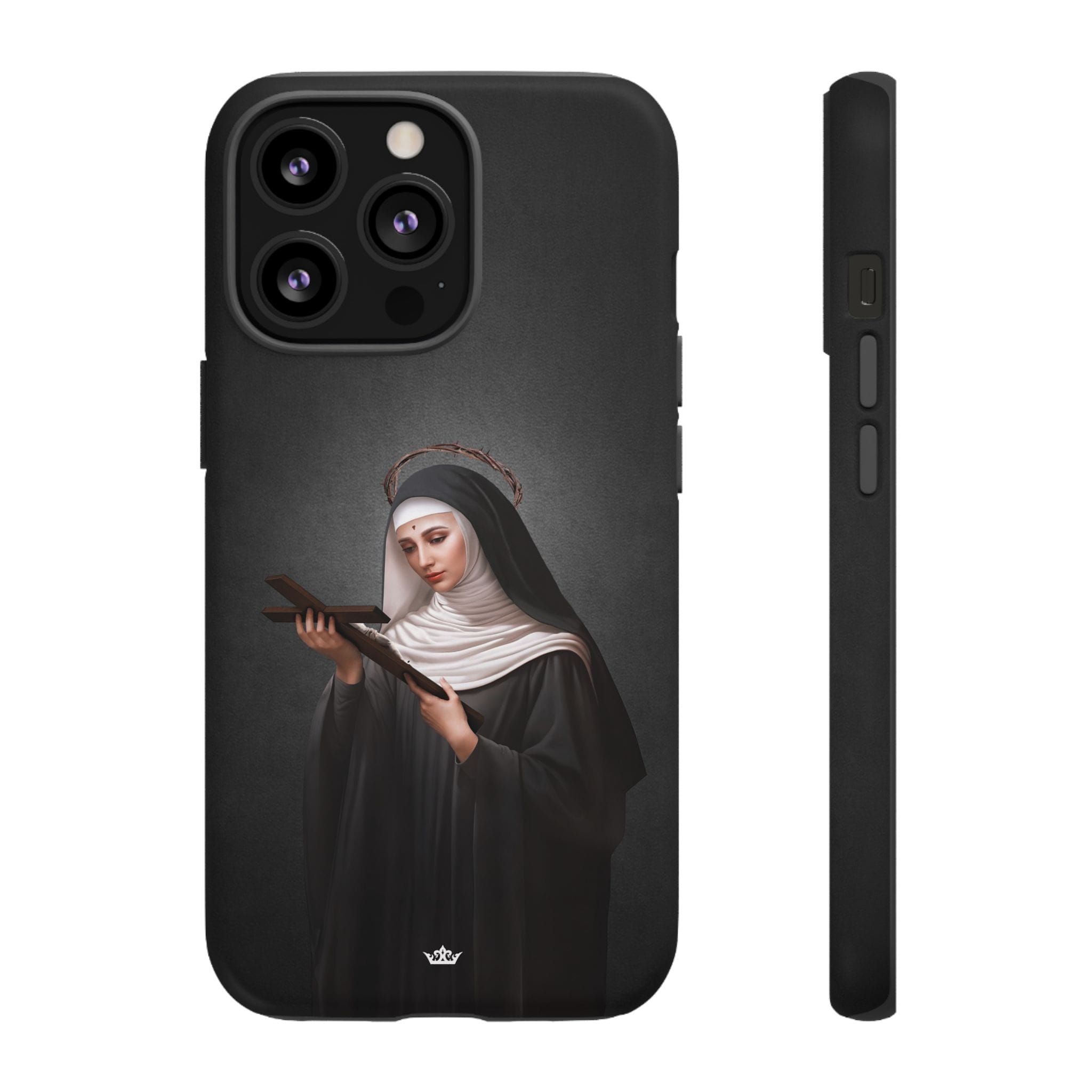 St. Rita of Cascia Hard Phone Case (Dark) Copyright VENXARA
