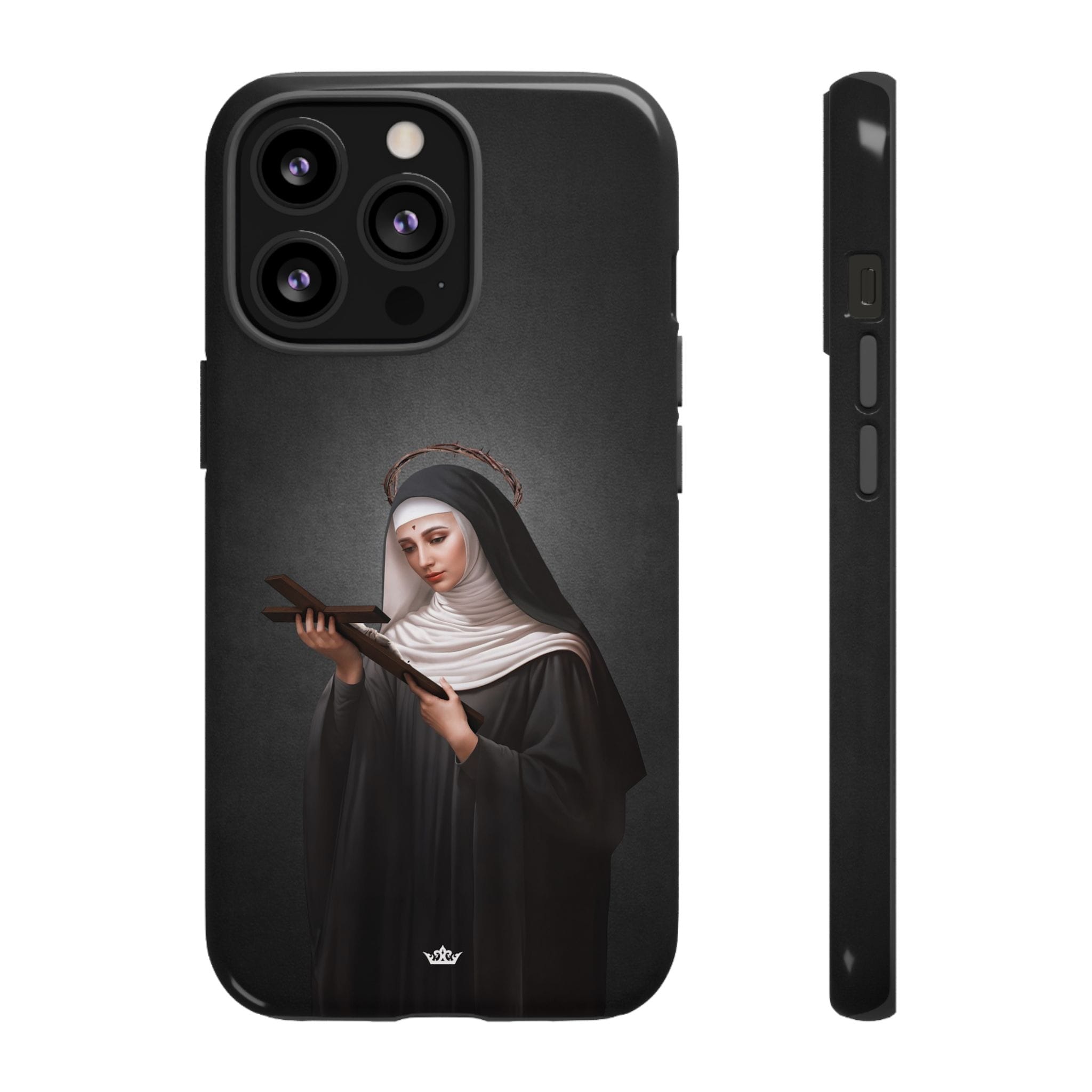 St. Rita of Cascia Hard Phone Case (Dark) Copyright VENXARA
