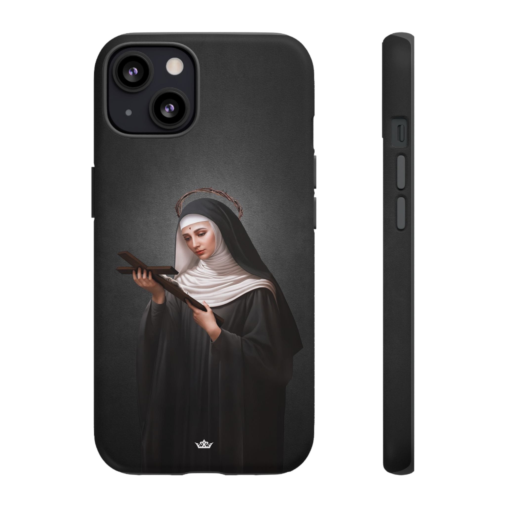 St. Rita of Cascia Hard Phone Case (Dark) Copyright VENXARA