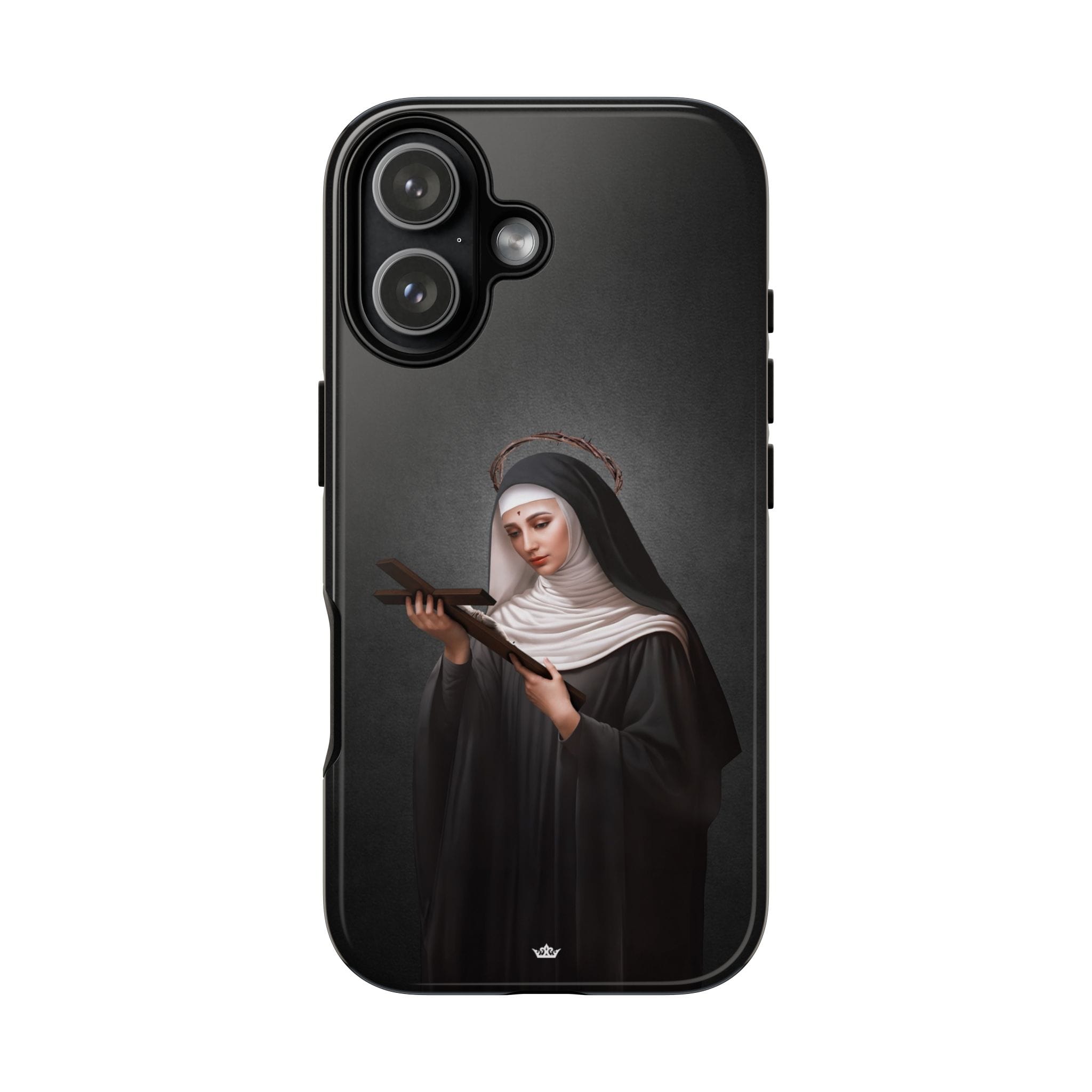 St. Rita of Cascia Hard Phone Case (Dark) Copyright VENXARA